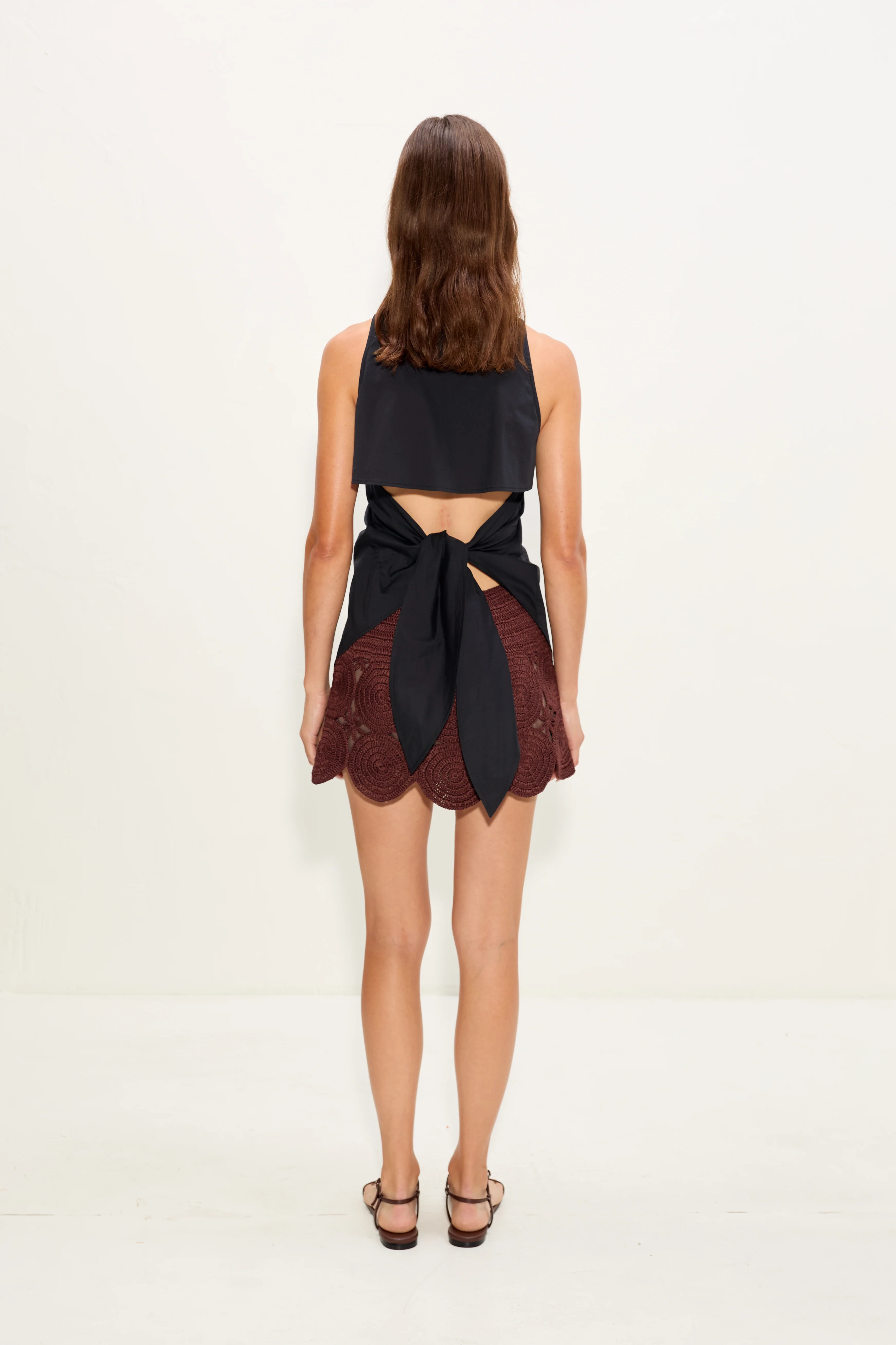 Beep Beep Mini Skirt In Choco Brown - Image 5
