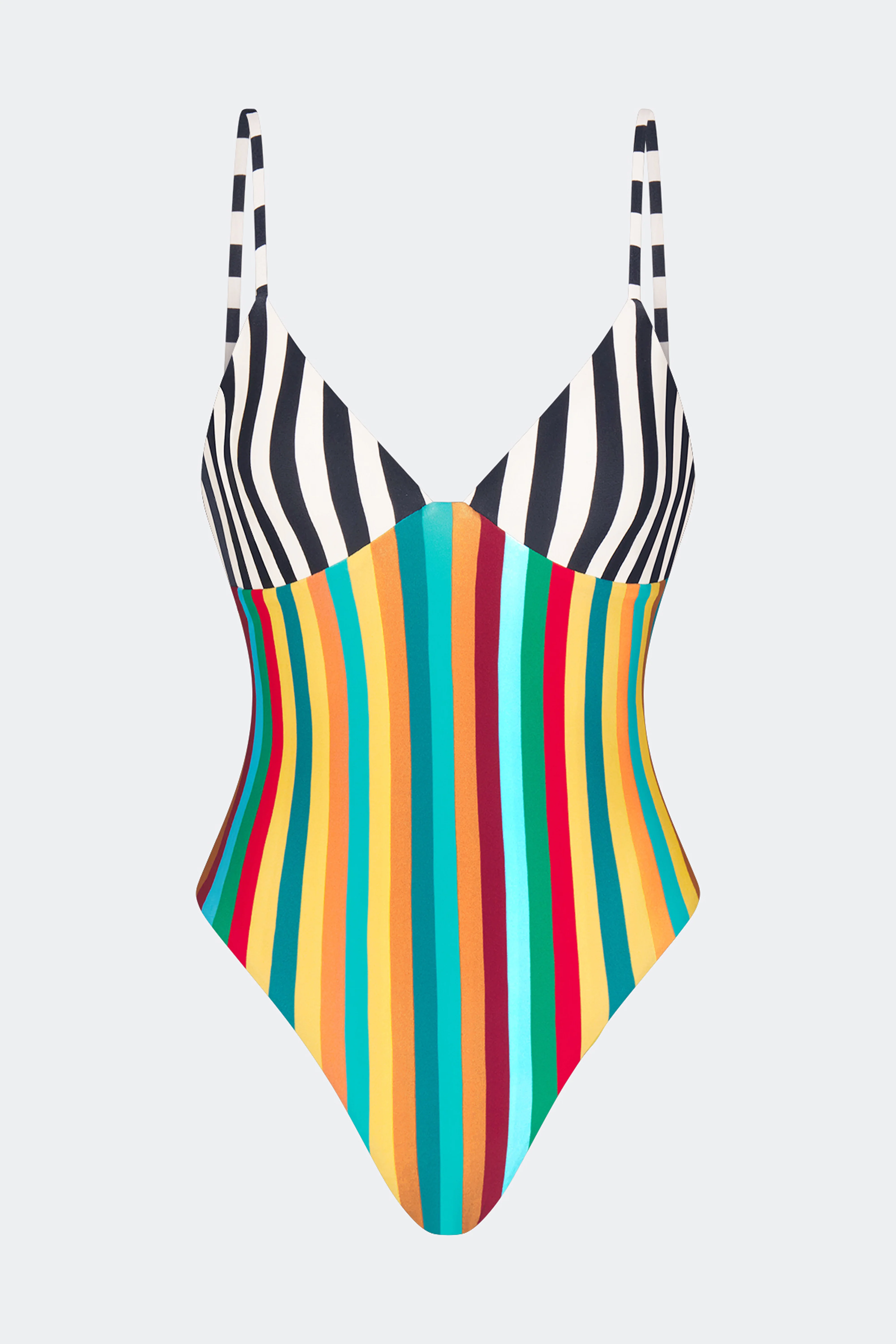 Behati One Piece In Vibrant Multi Stripe - Image 2