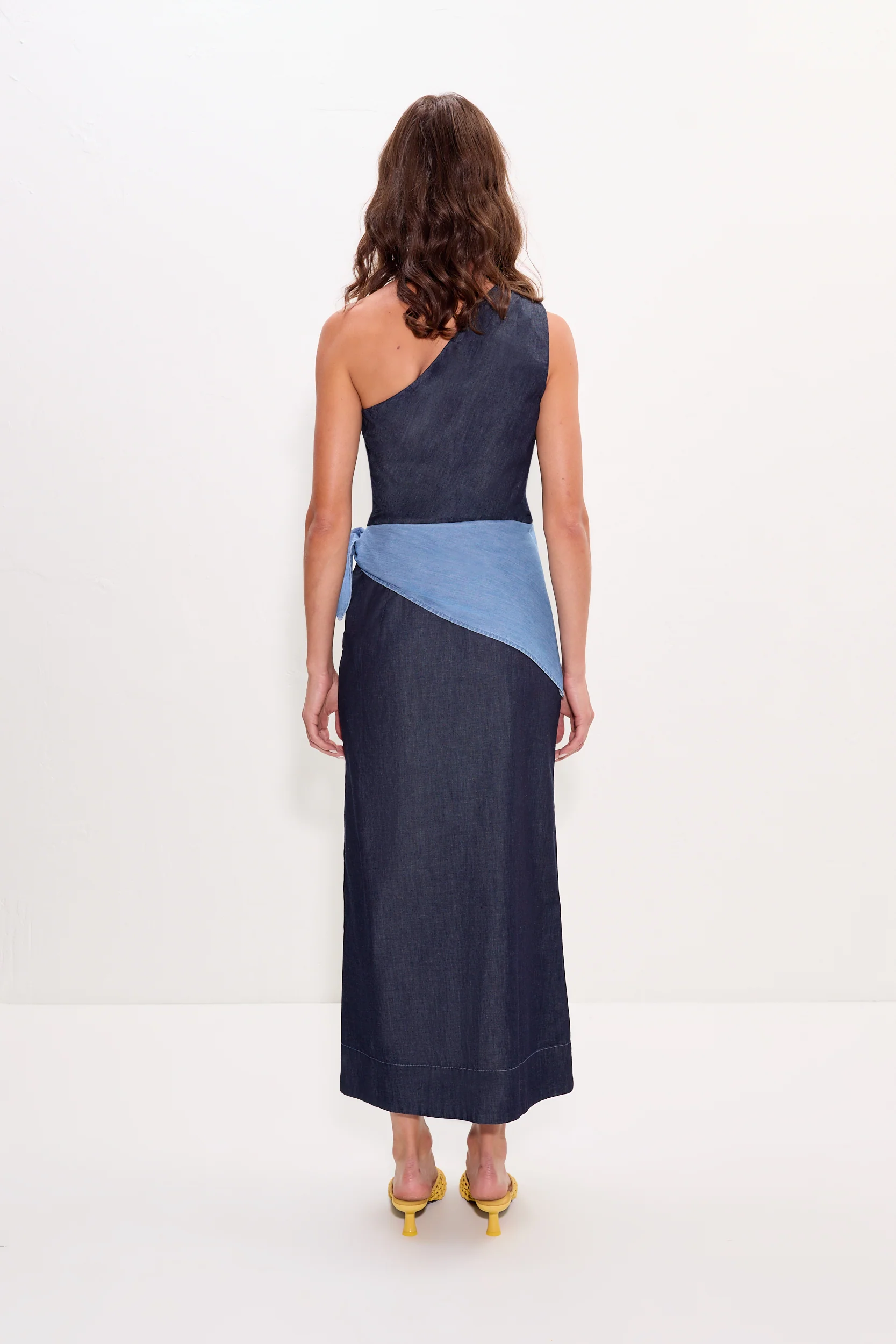 Belem Chambray Midi Dress in Indigo Combo - Image 5