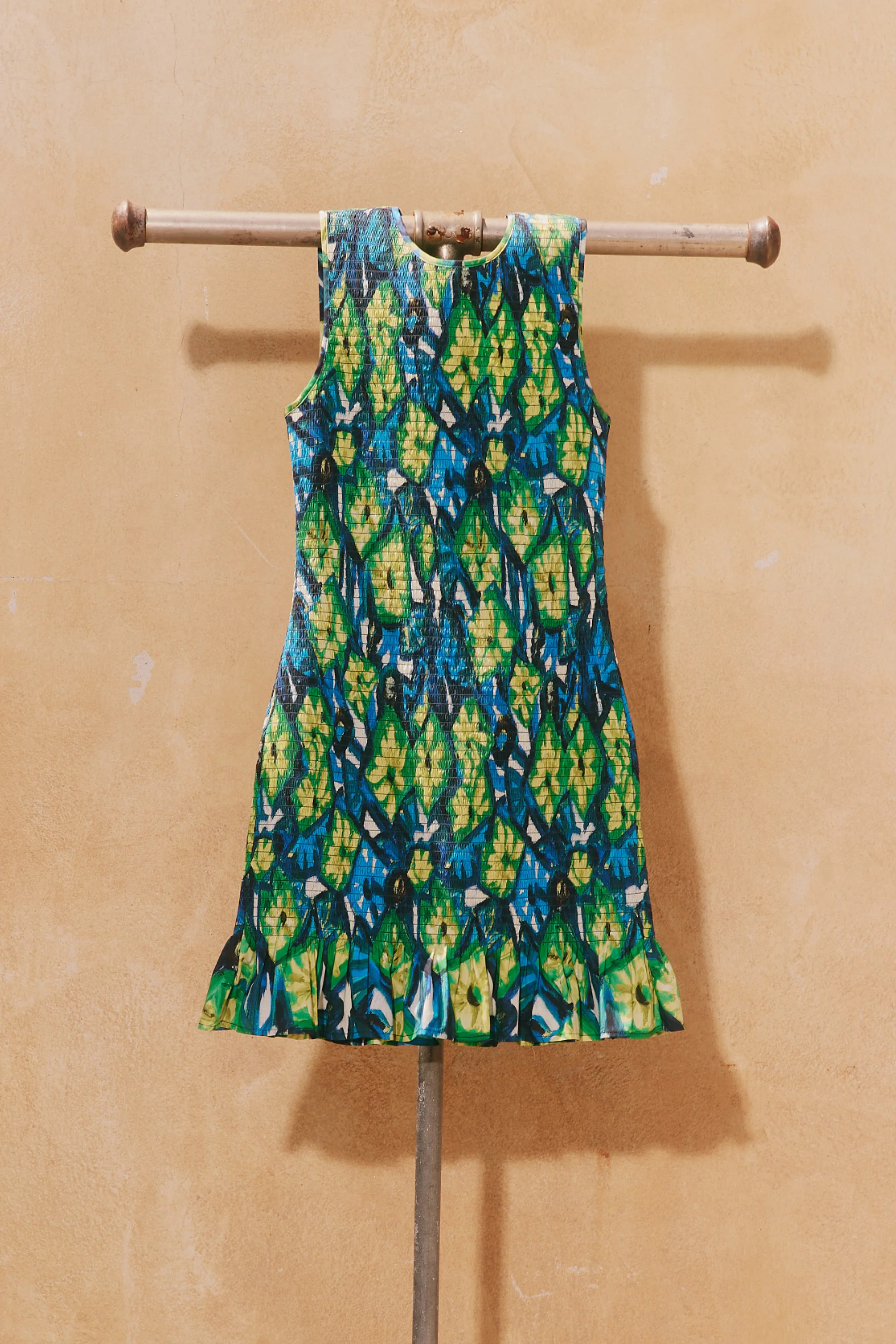 Belle Smocked Mini Dress in Abstract Floral - Image 2