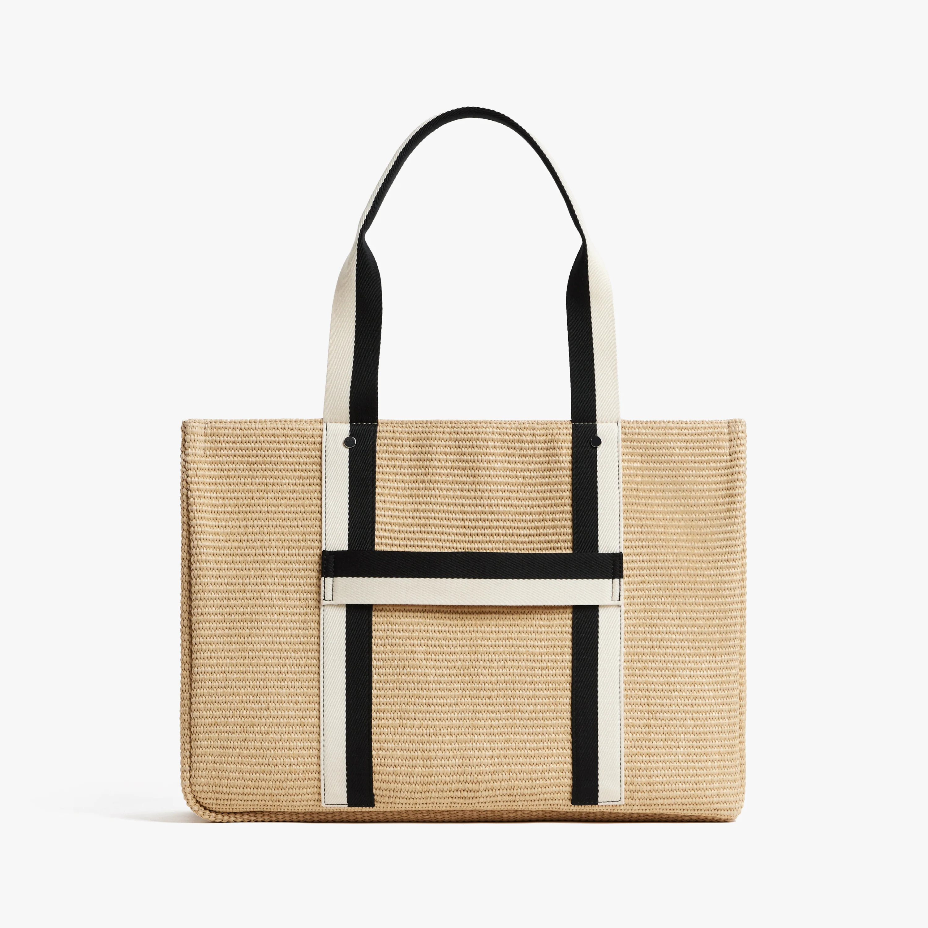 Canopy Tote In Natural Raffia - Image 3