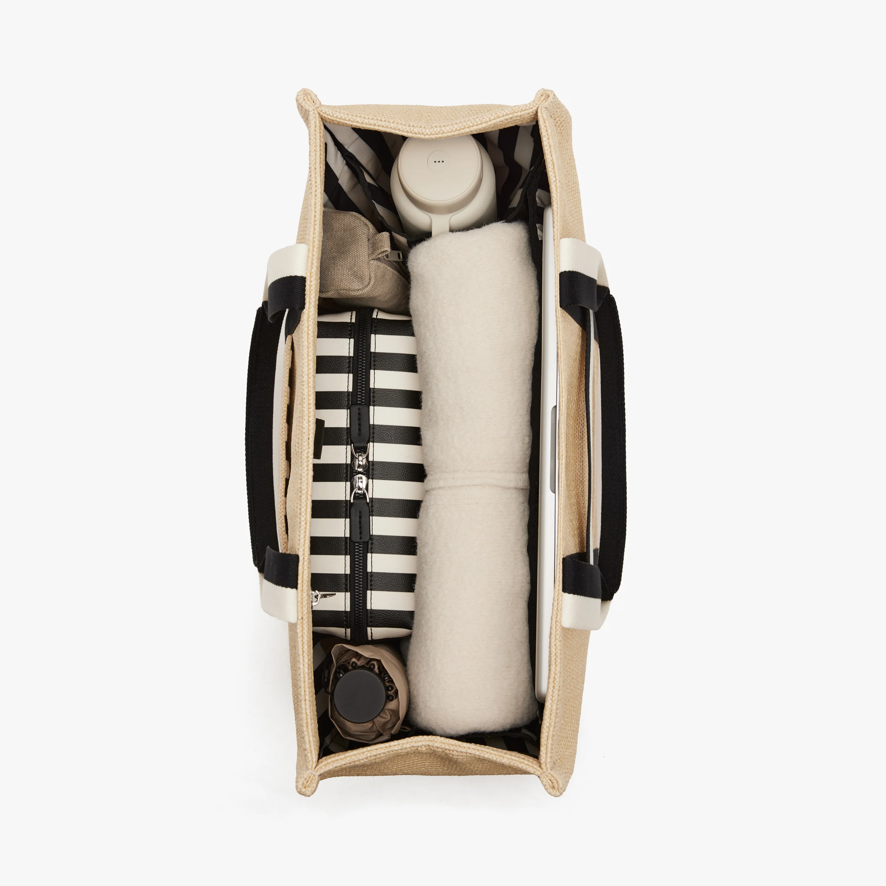 Canopy Tote In Natural Raffia - Image 5