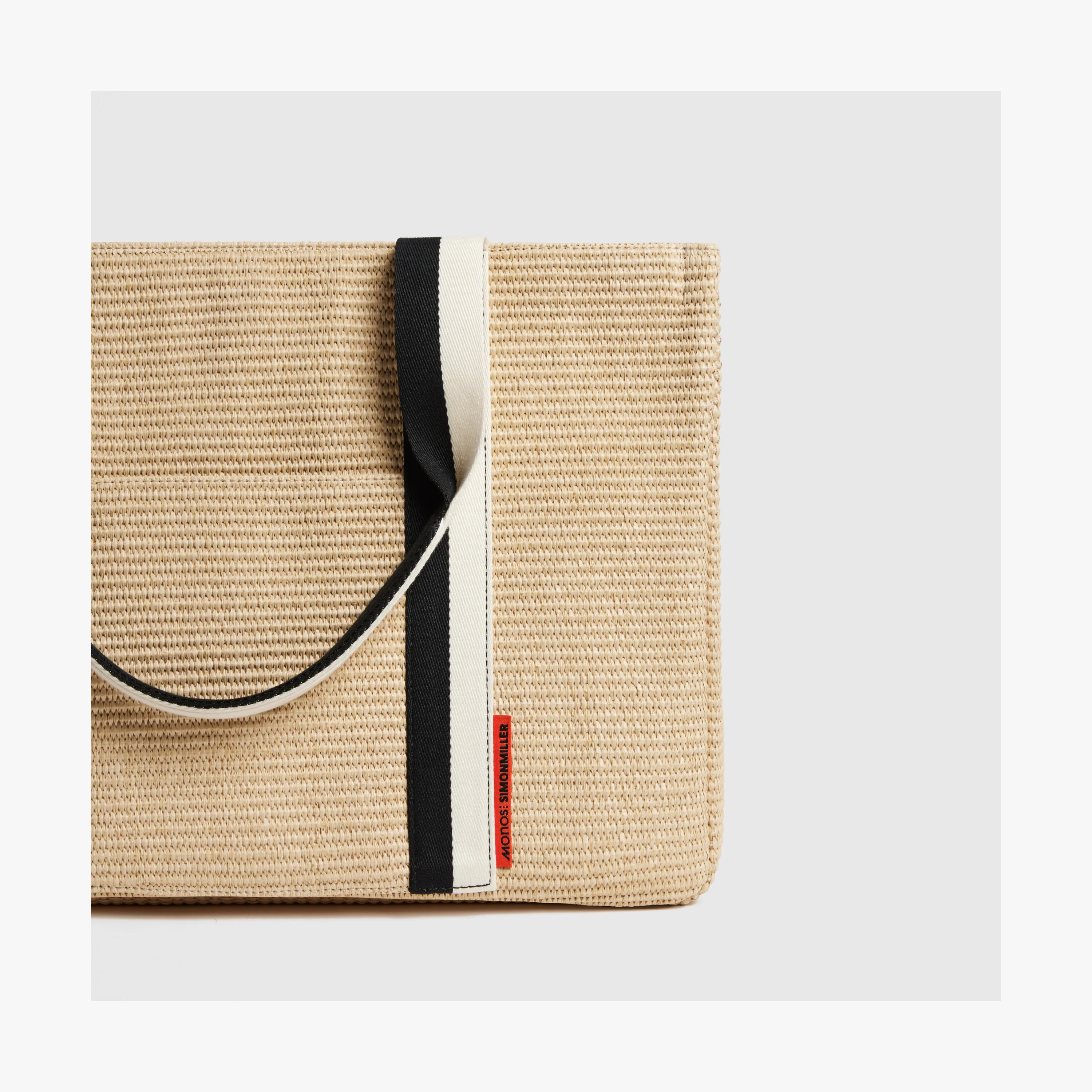 Canopy Tote In Natural Raffia - Image 6