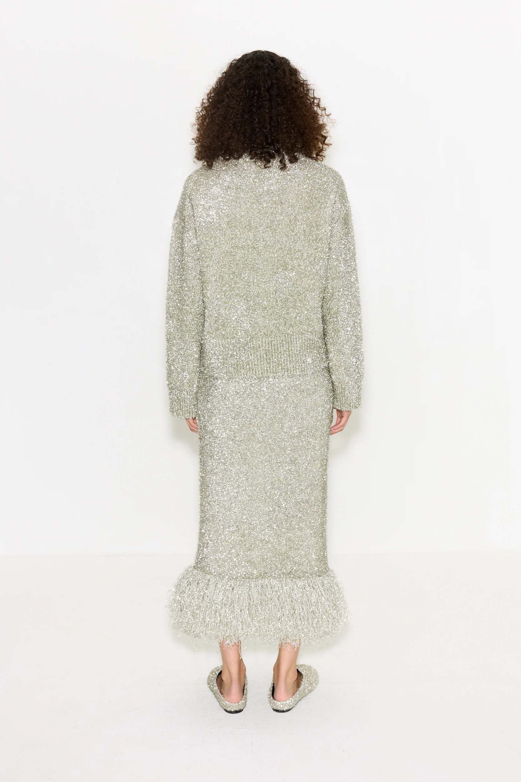 Cher Tinsel Sweater In Satellite Silver - Image 4