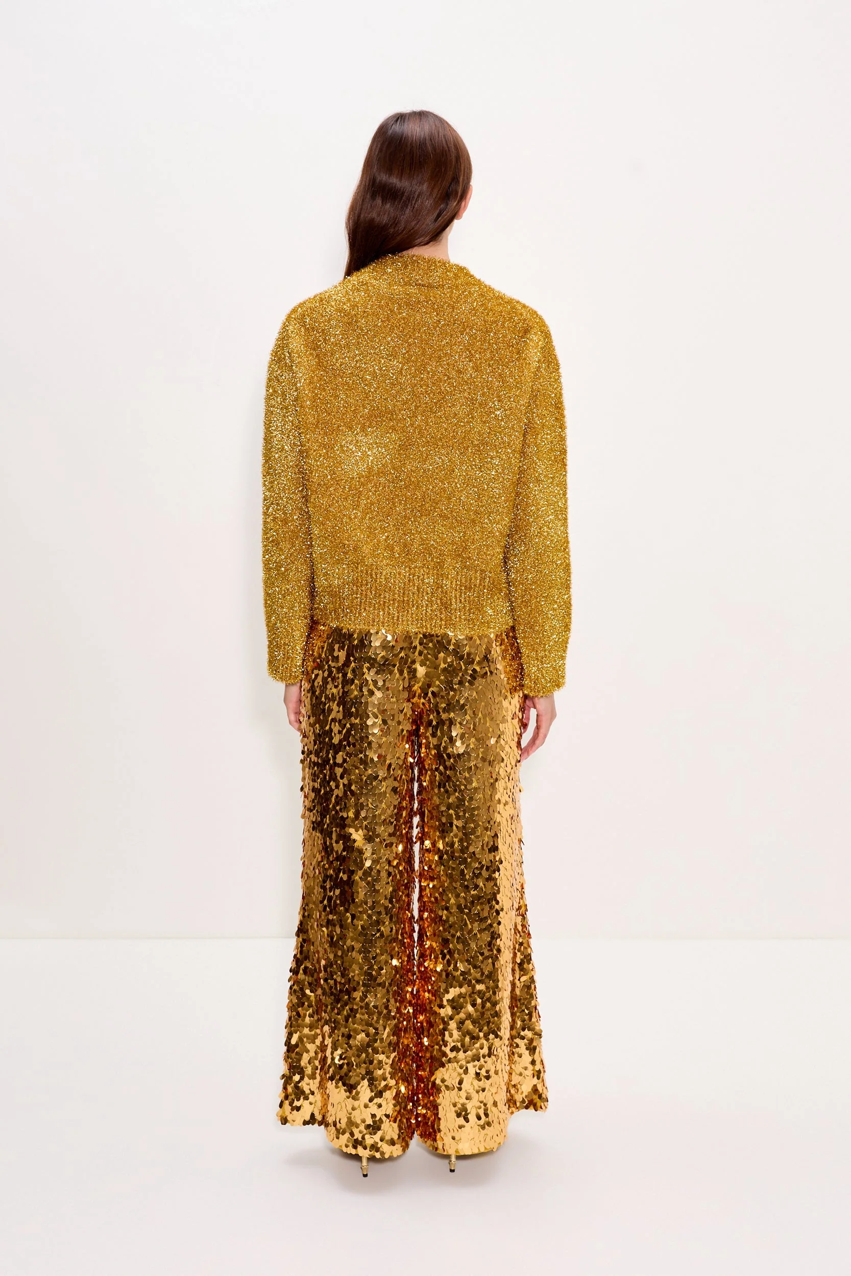 Cher Tinsel Sweater In Star Gold - Image 4
