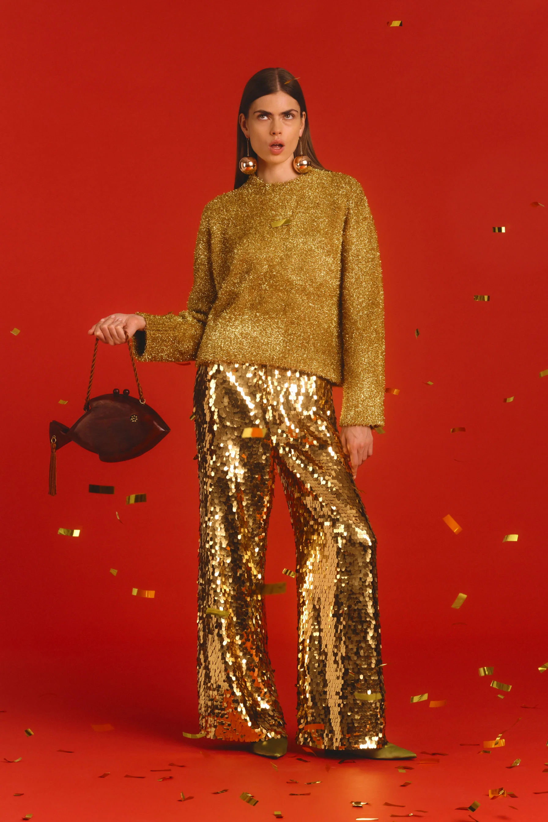 Cher Tinsel Sweater In Star Gold - Image 5