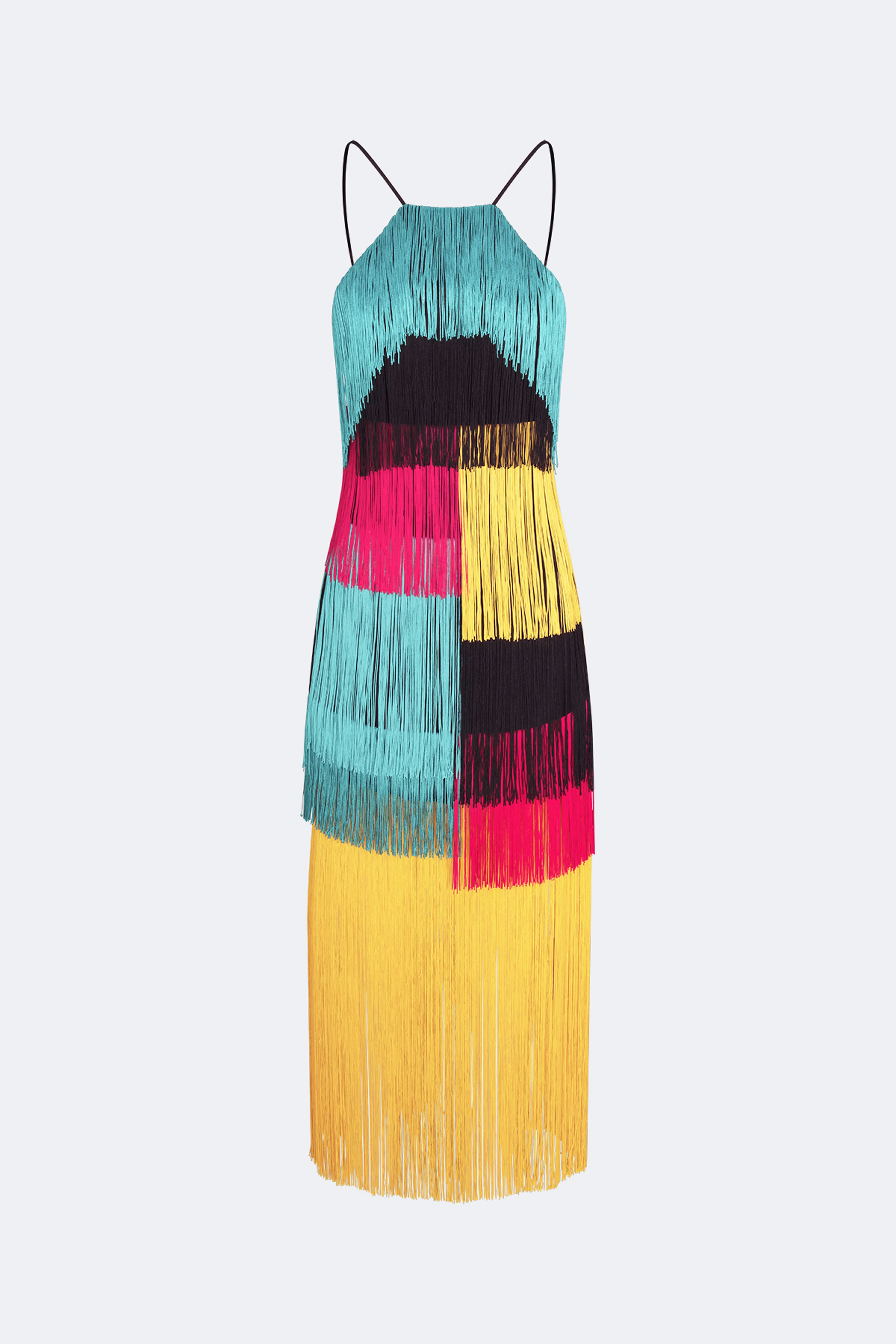 Drea Fringe Dress In Vibrant Multi Fringe - Image 2
