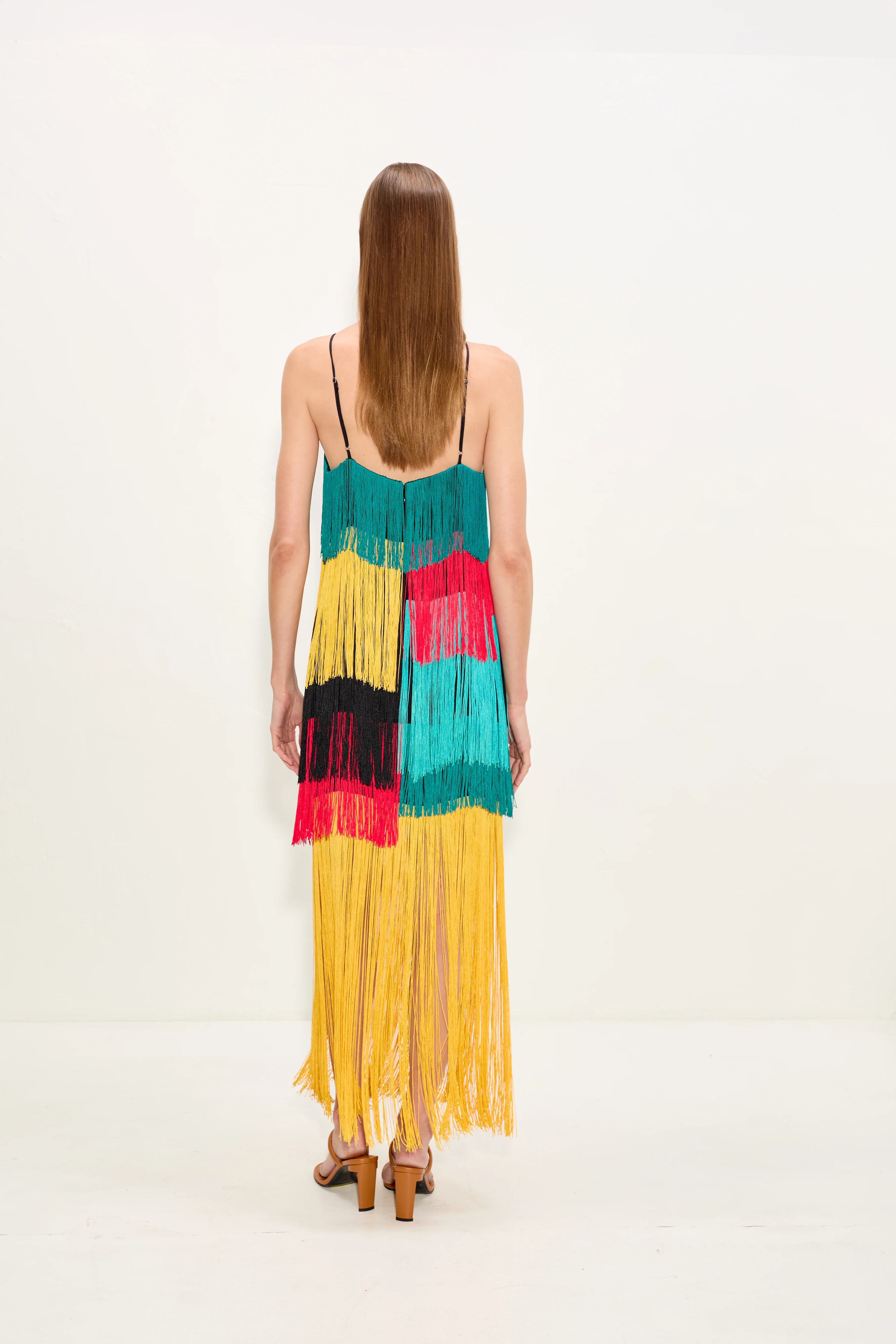 Drea Fringe Dress In Vibrant Multi Fringe - Image 6