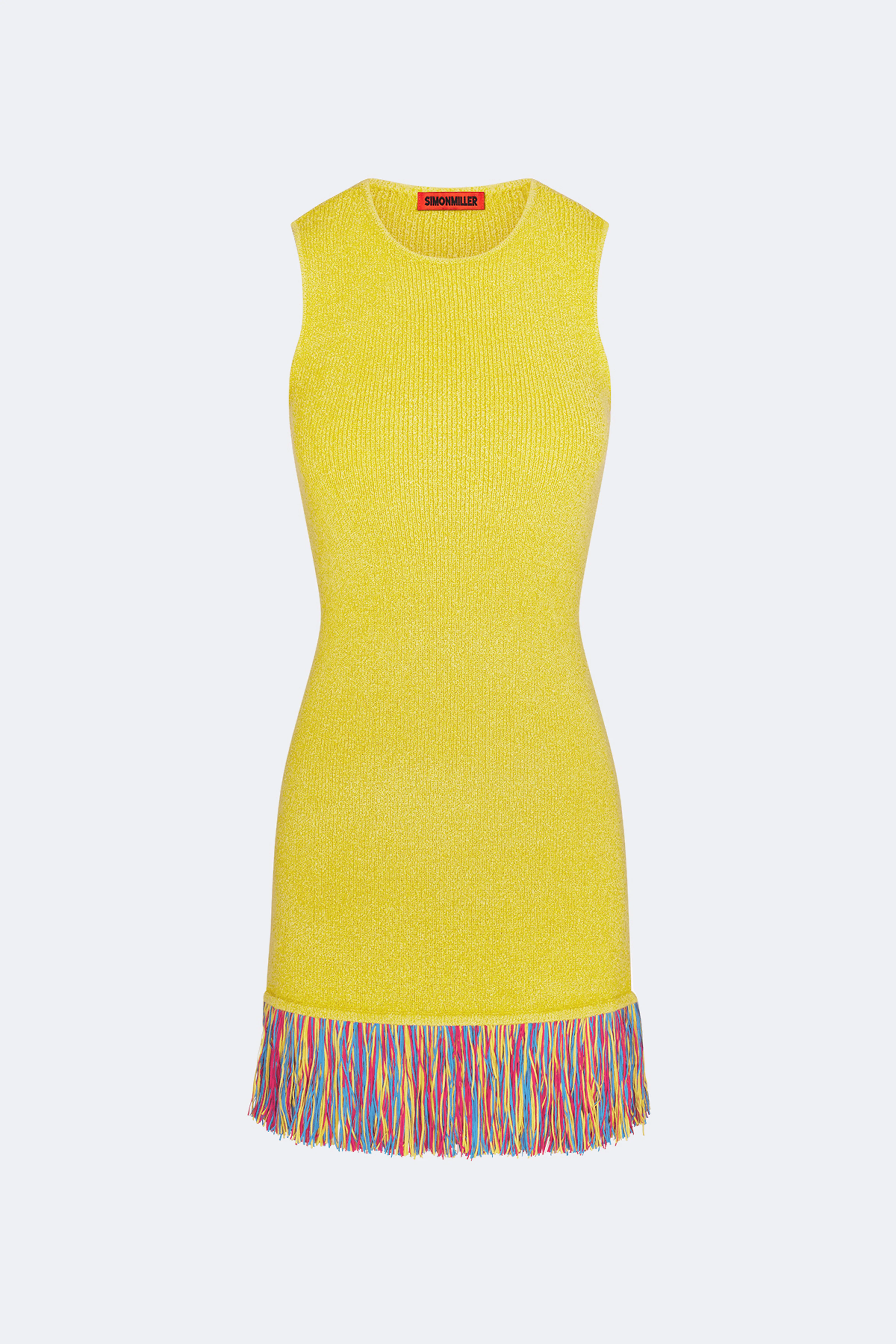 Etta Knit Dress In Chartreuse