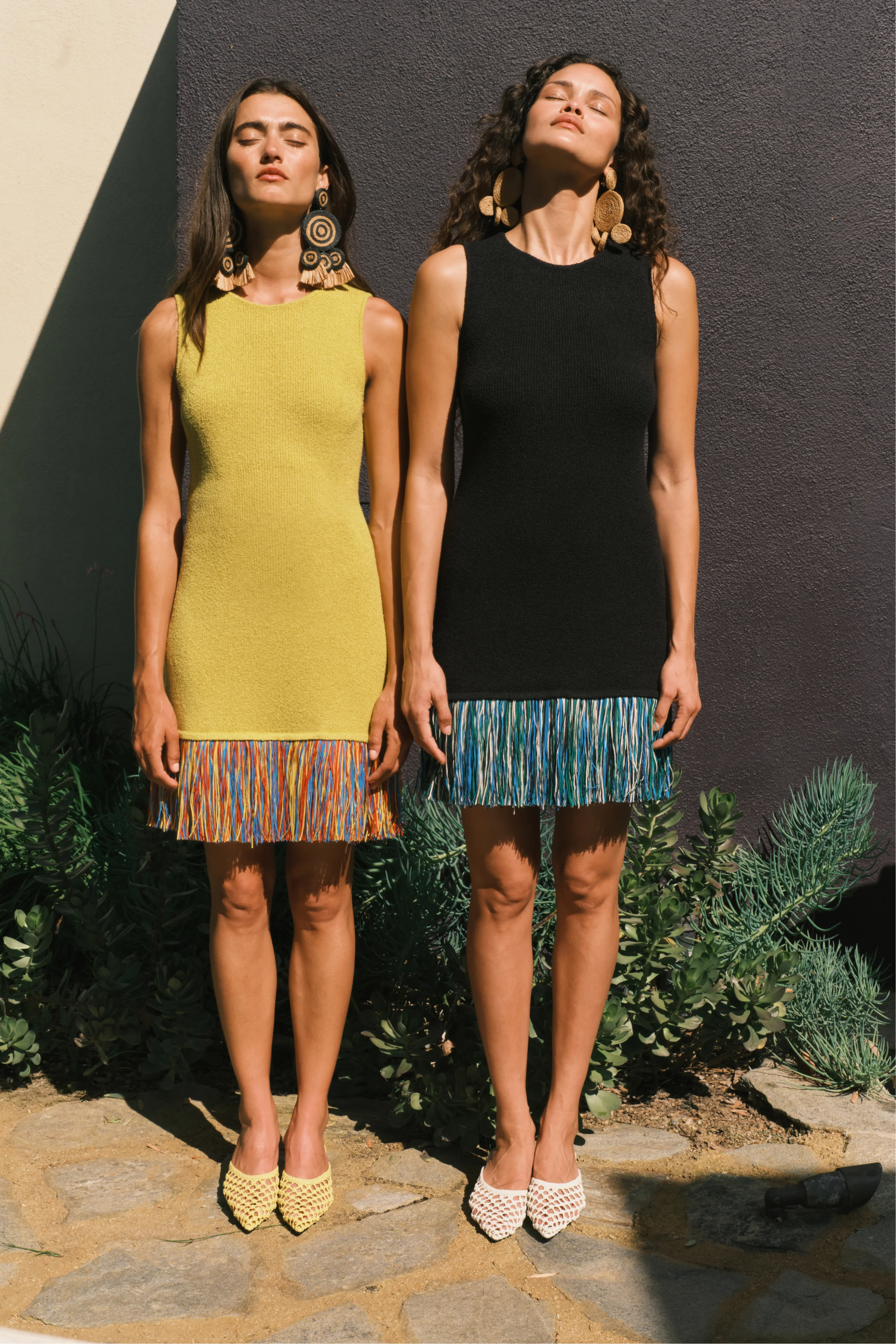 Etta Knit Dress In Chartreuse - Image 2