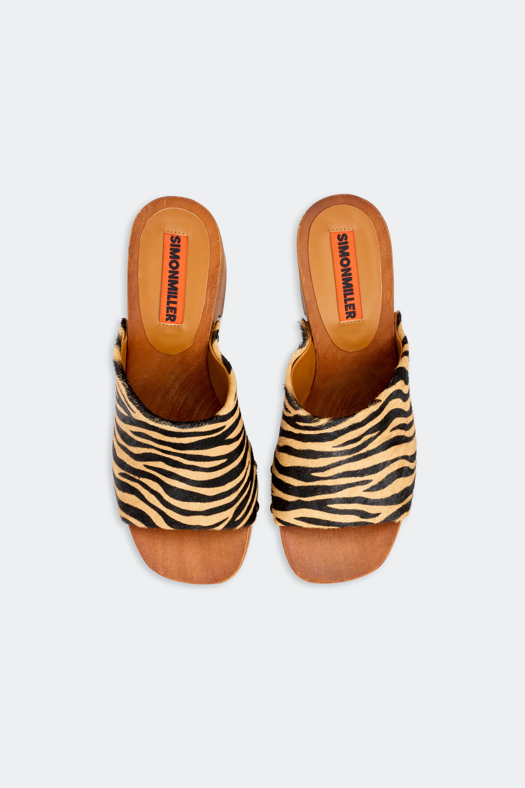 Haircalf Sol Wood Sandal In Brown Zebra - Image 2