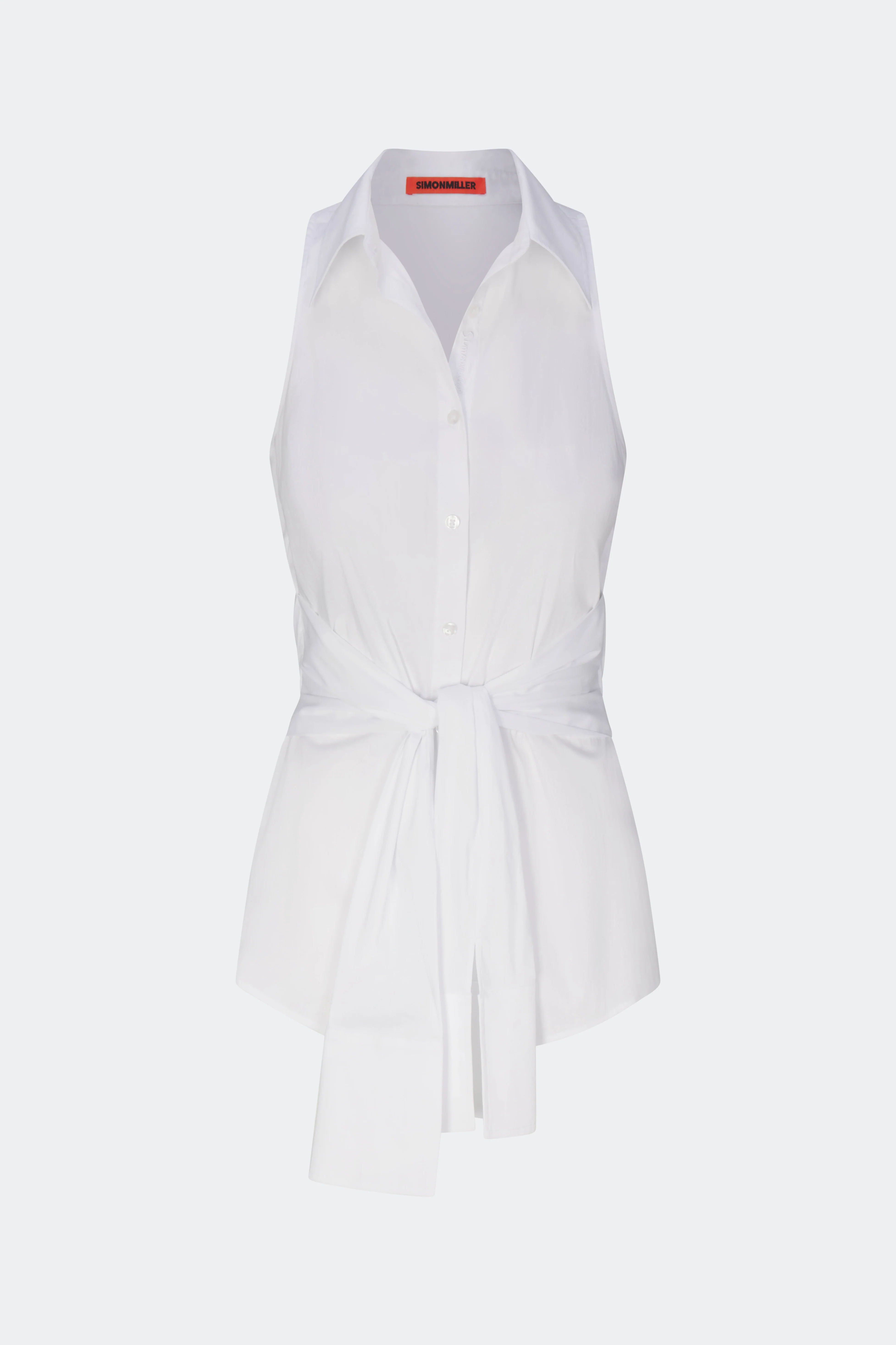 Inna Sleeveless Poplin Top in Macadamia