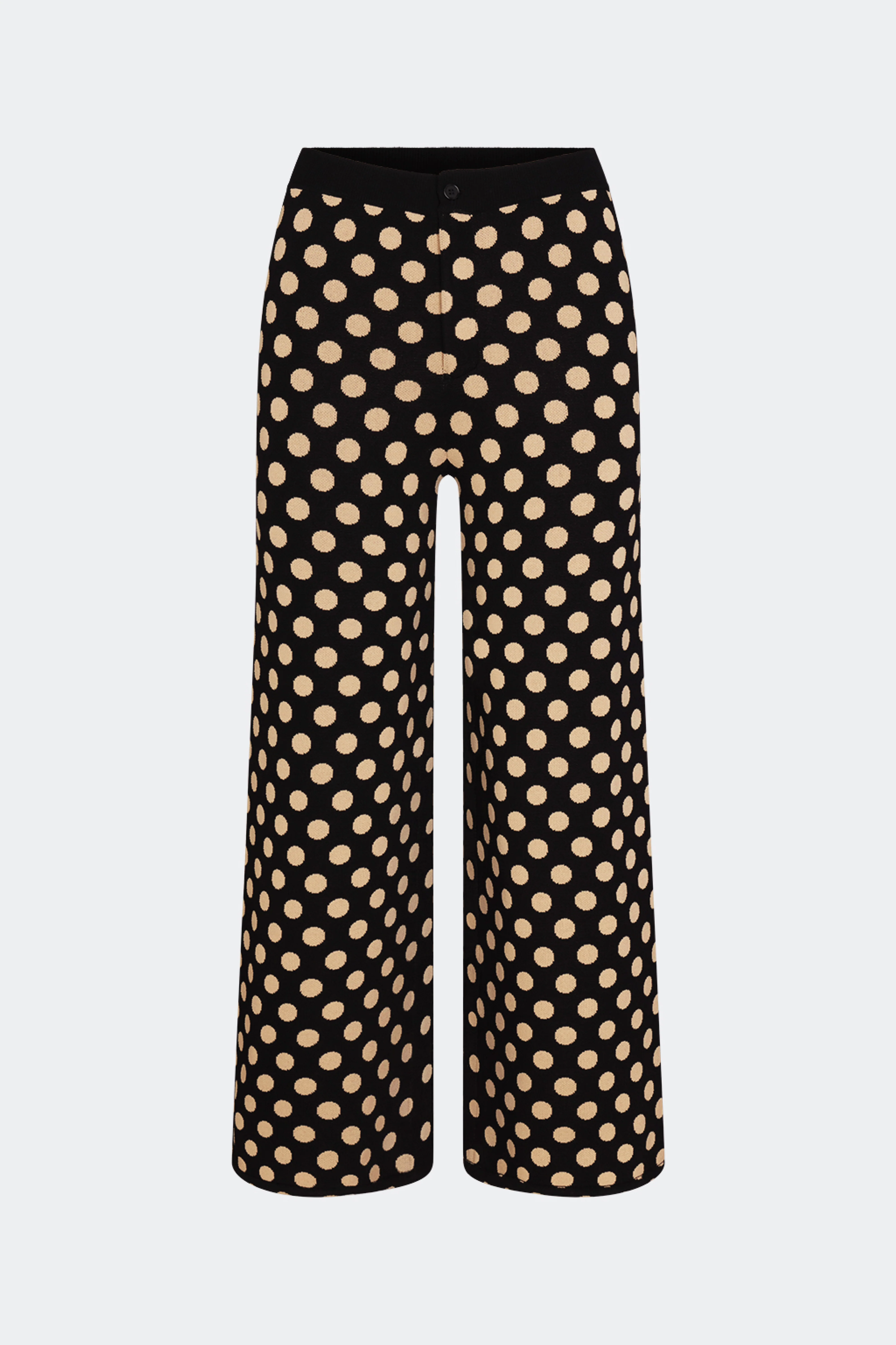Jabber Knit Pant In Black/Tan Polka Dot - Image 2