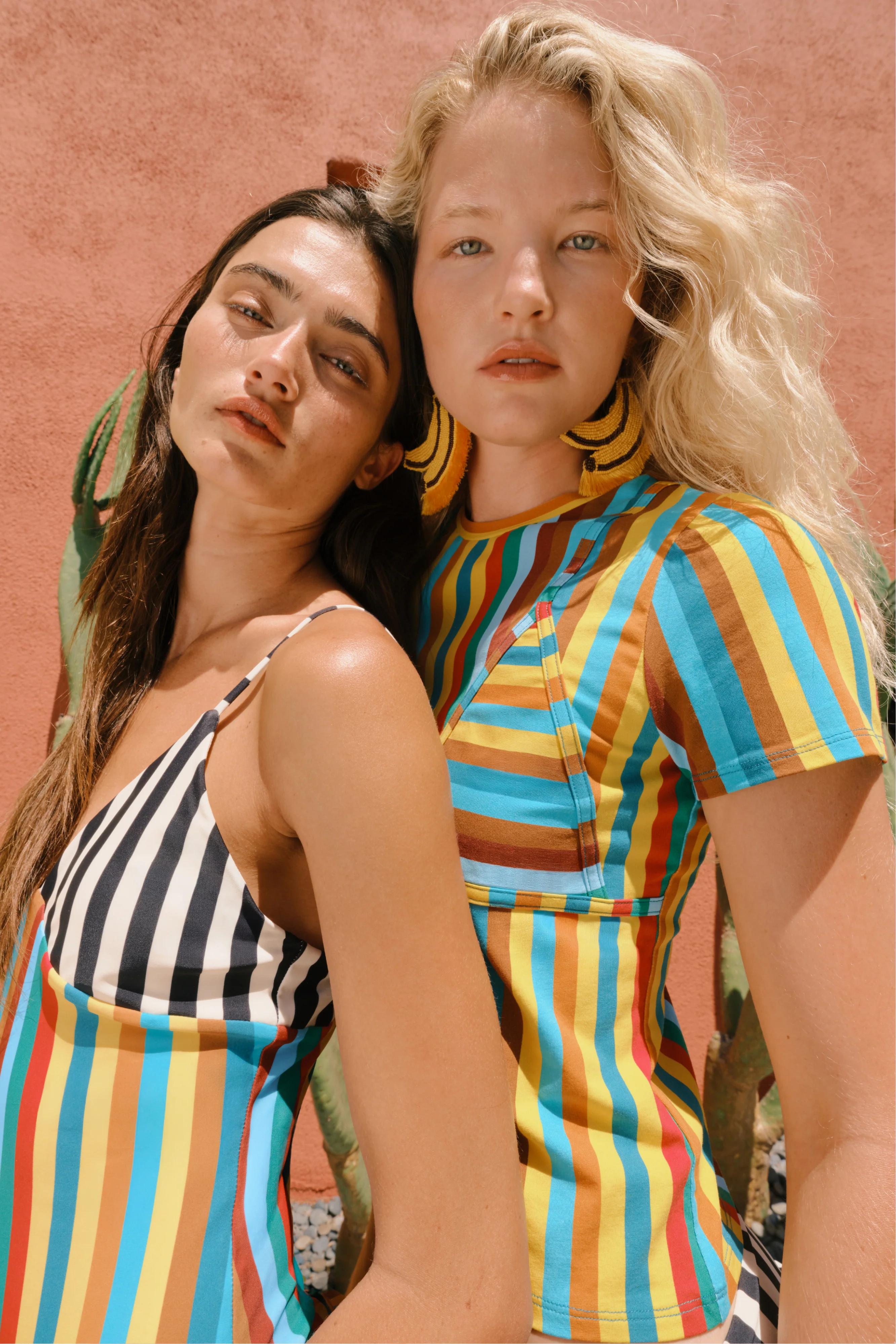 Kini Striped Tee In Vibrant Multi Stripe