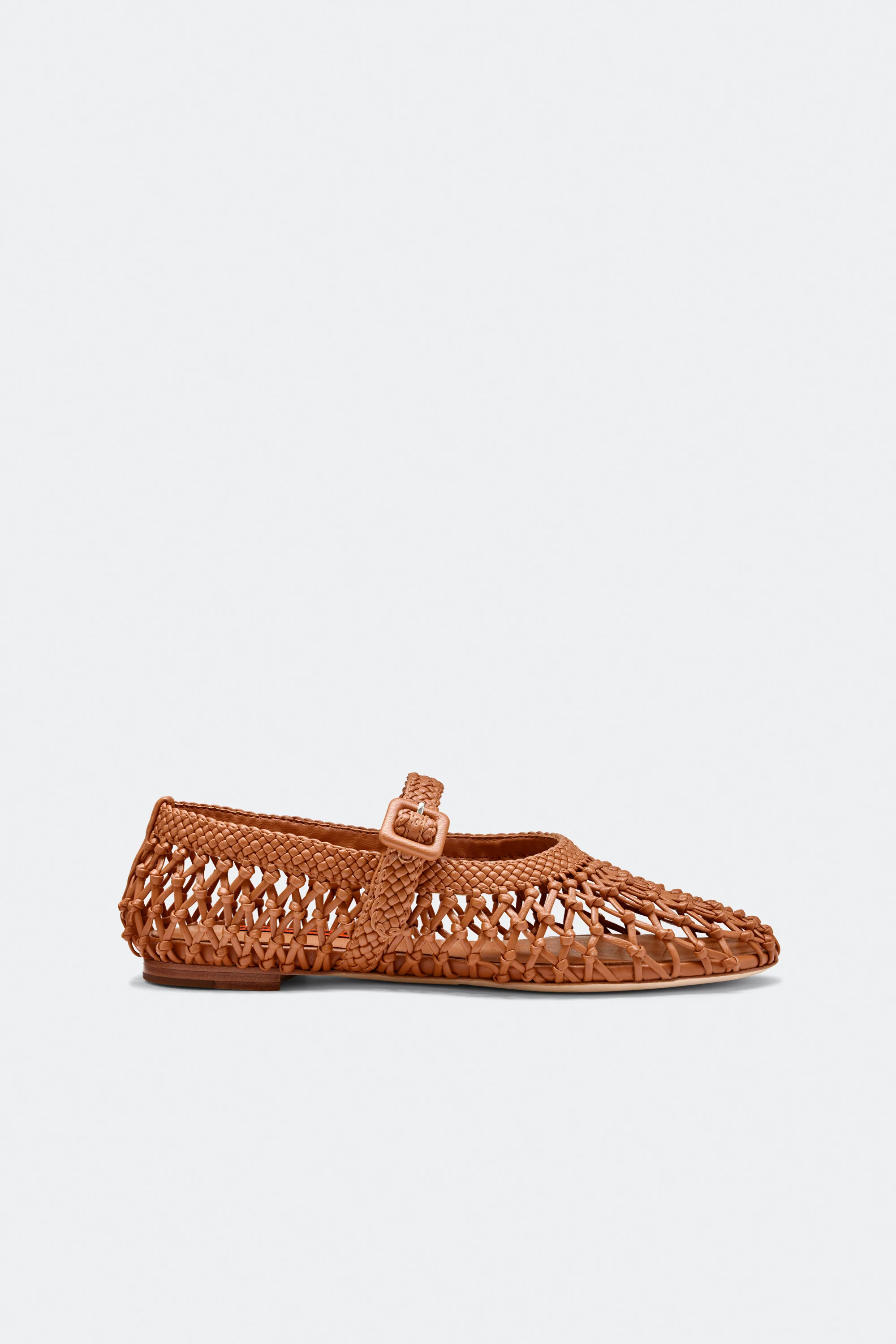 Knotted Riad Flat in Chestnut