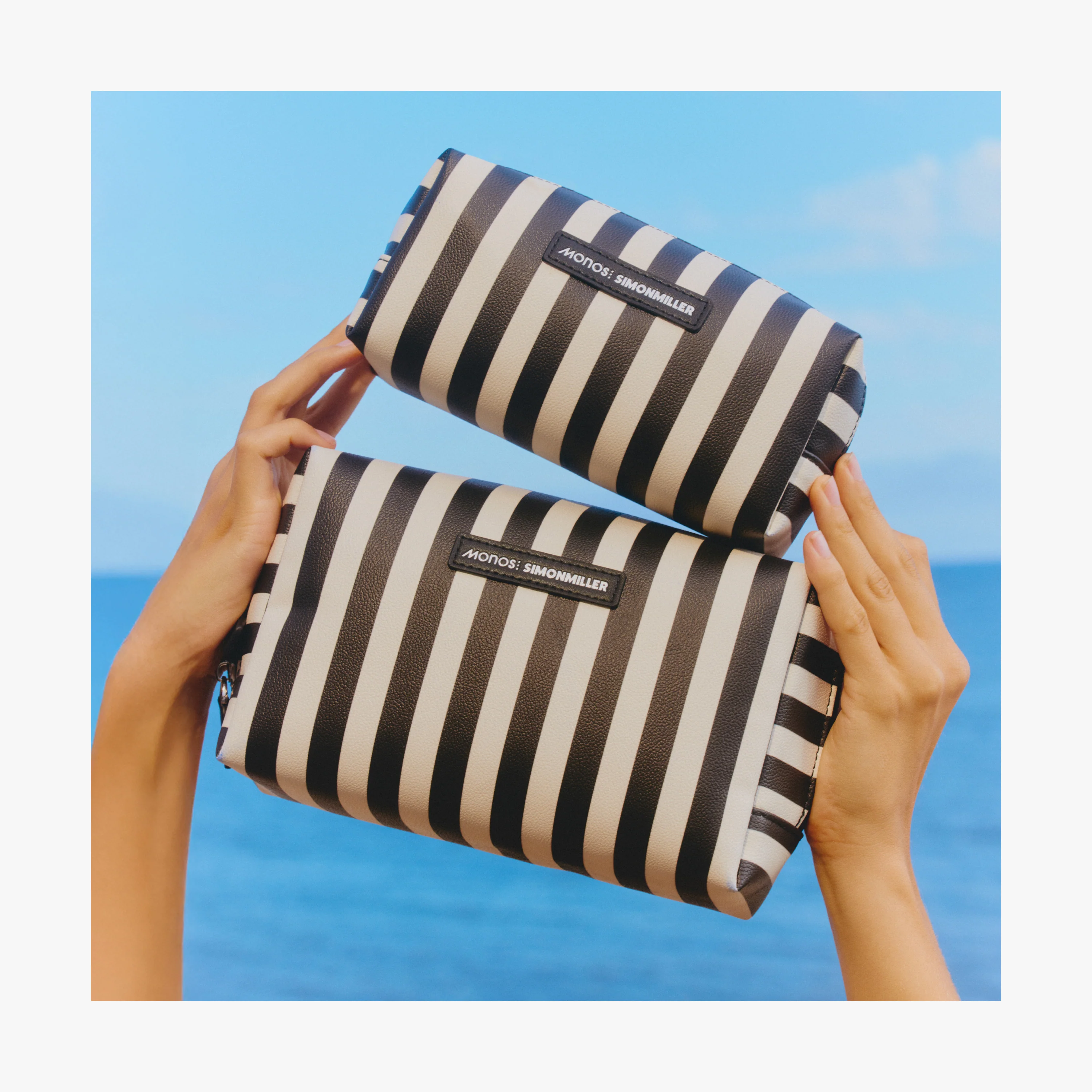 Large Metro Toiletry Case In Black Stripe - Image 6
