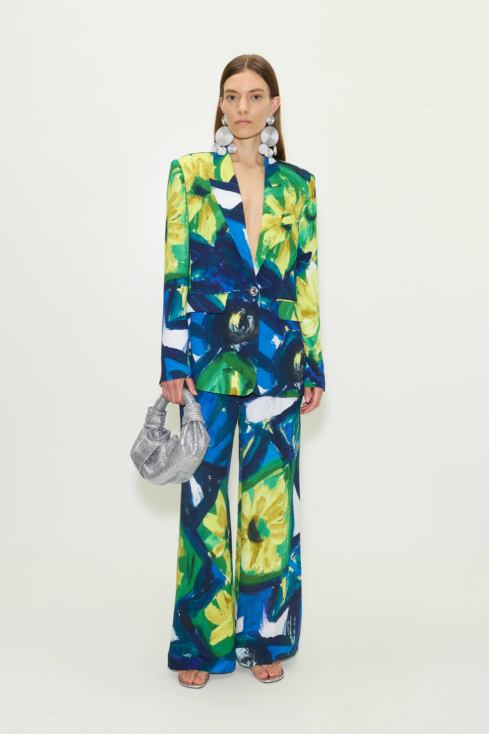 Lennox Crepe Jacket in Large Abstract Floral - Image 6