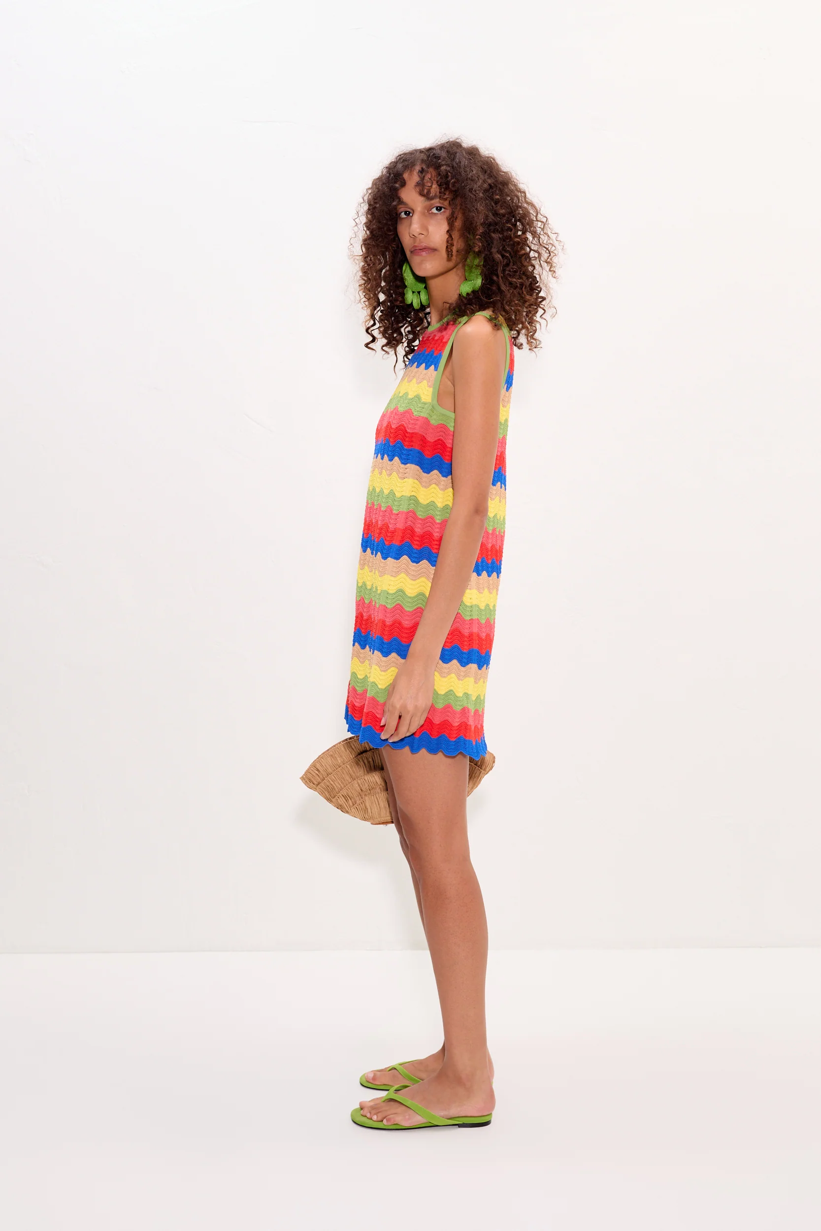 Moji Wave Mini Dress in Tropical Wave - Image 3