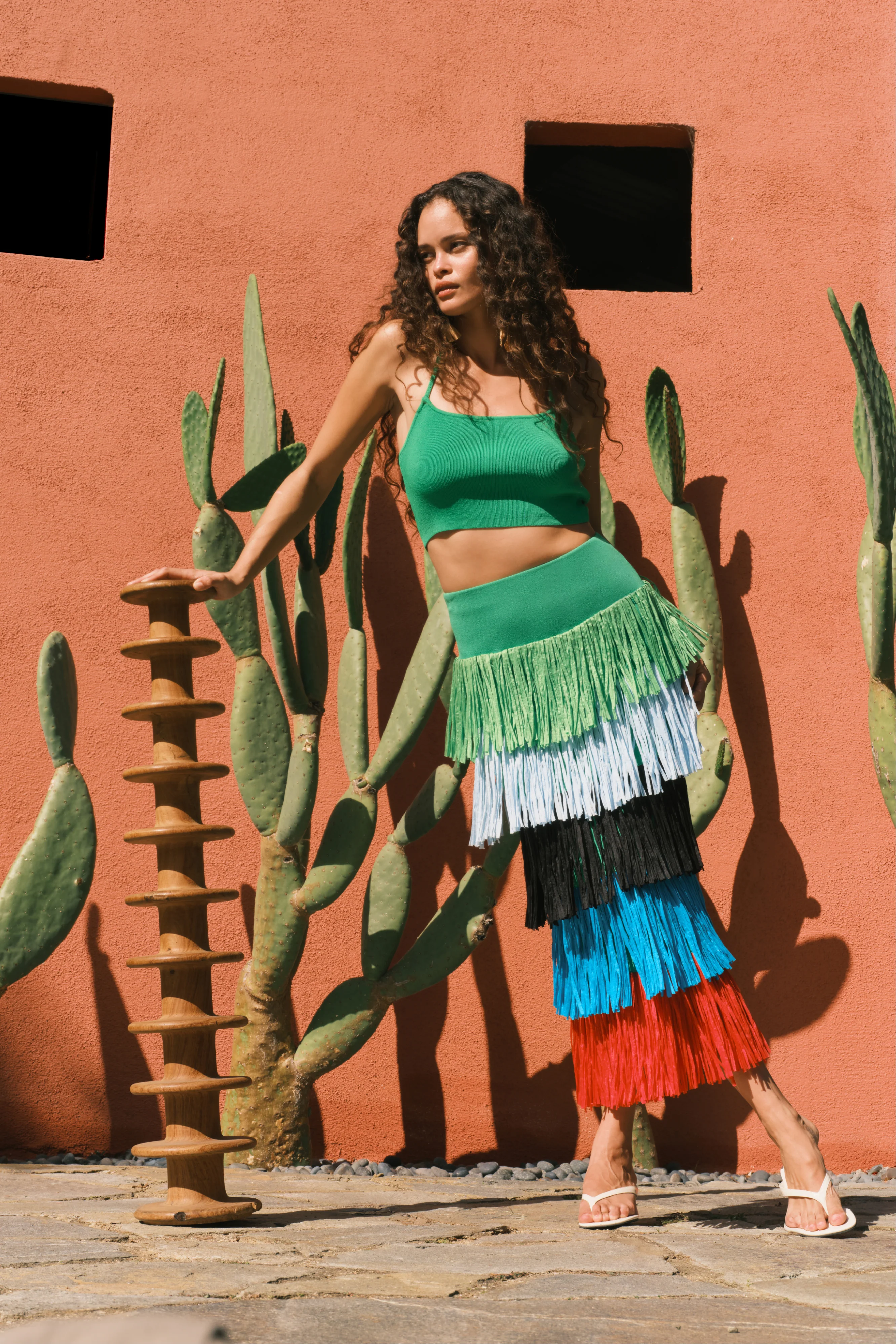 Monroe Knit Top In Grass Green - Image 3