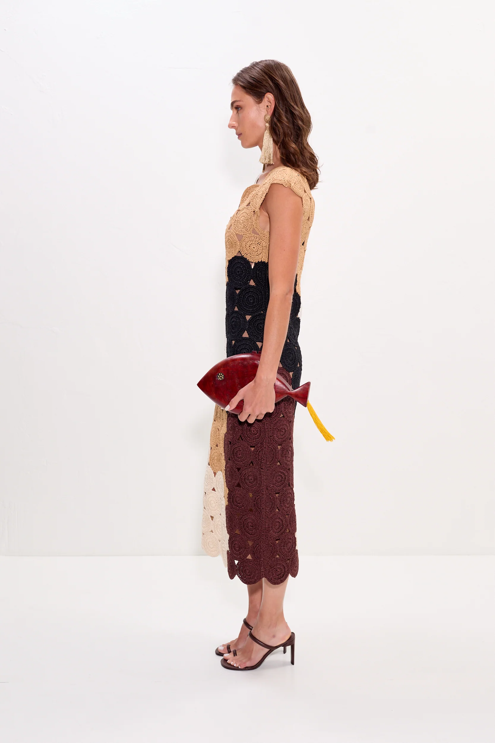 Muro Crochet Dress in Earth Tone Combo - Image 5