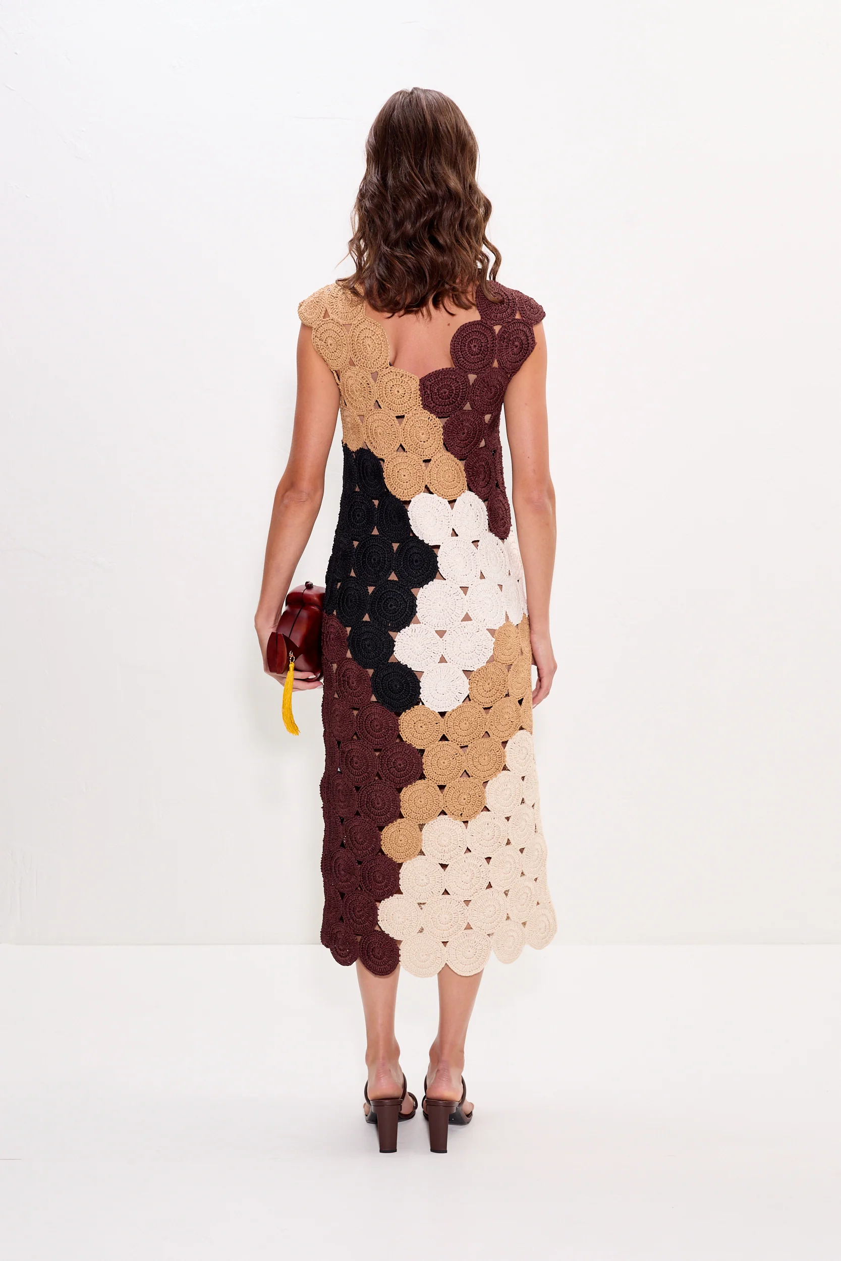Muro Crochet Dress in Earth Tone Combo - Image 6