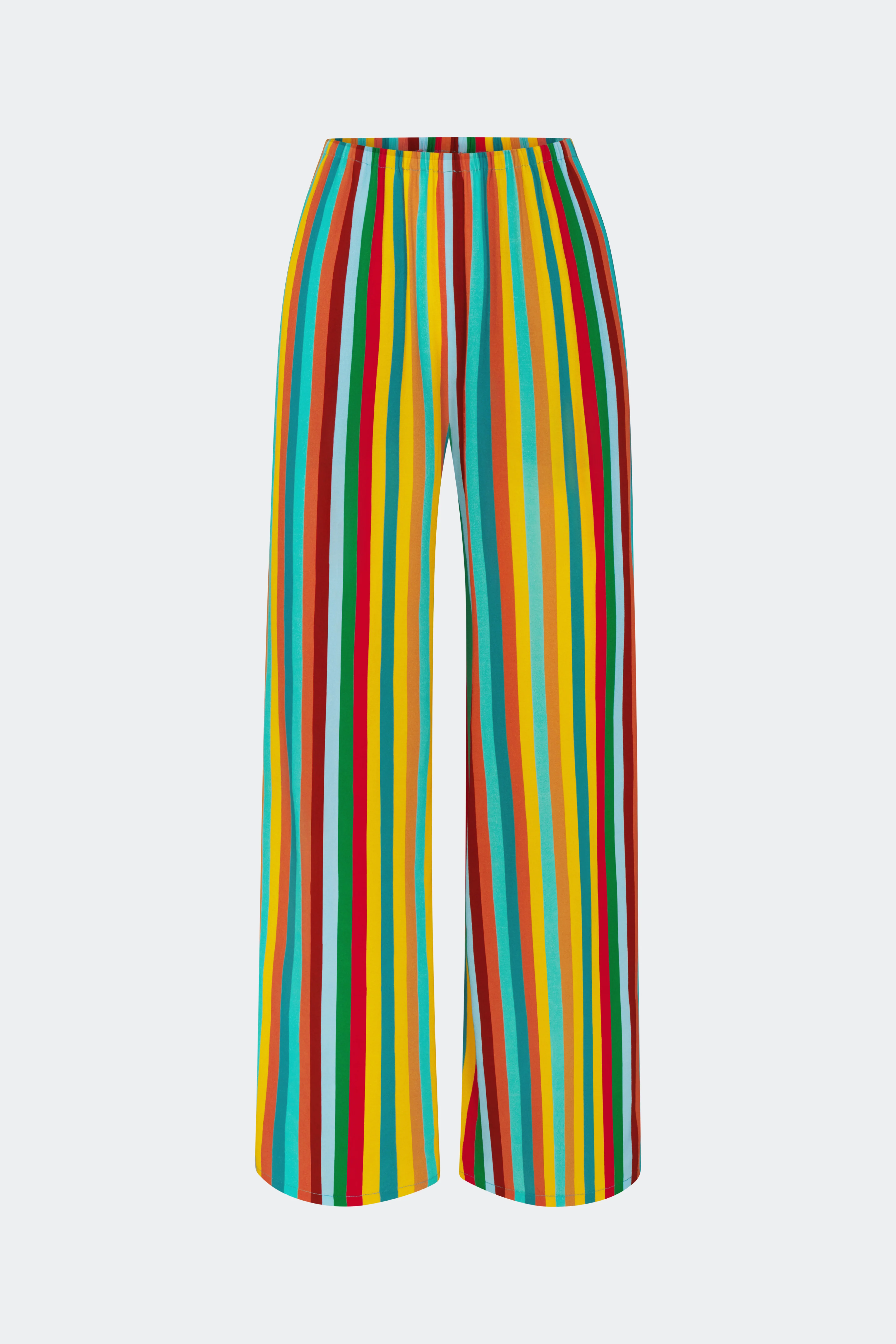 Nella Crepe Wide Leg Pant In Vibrant Multi Stripe - Image 2
