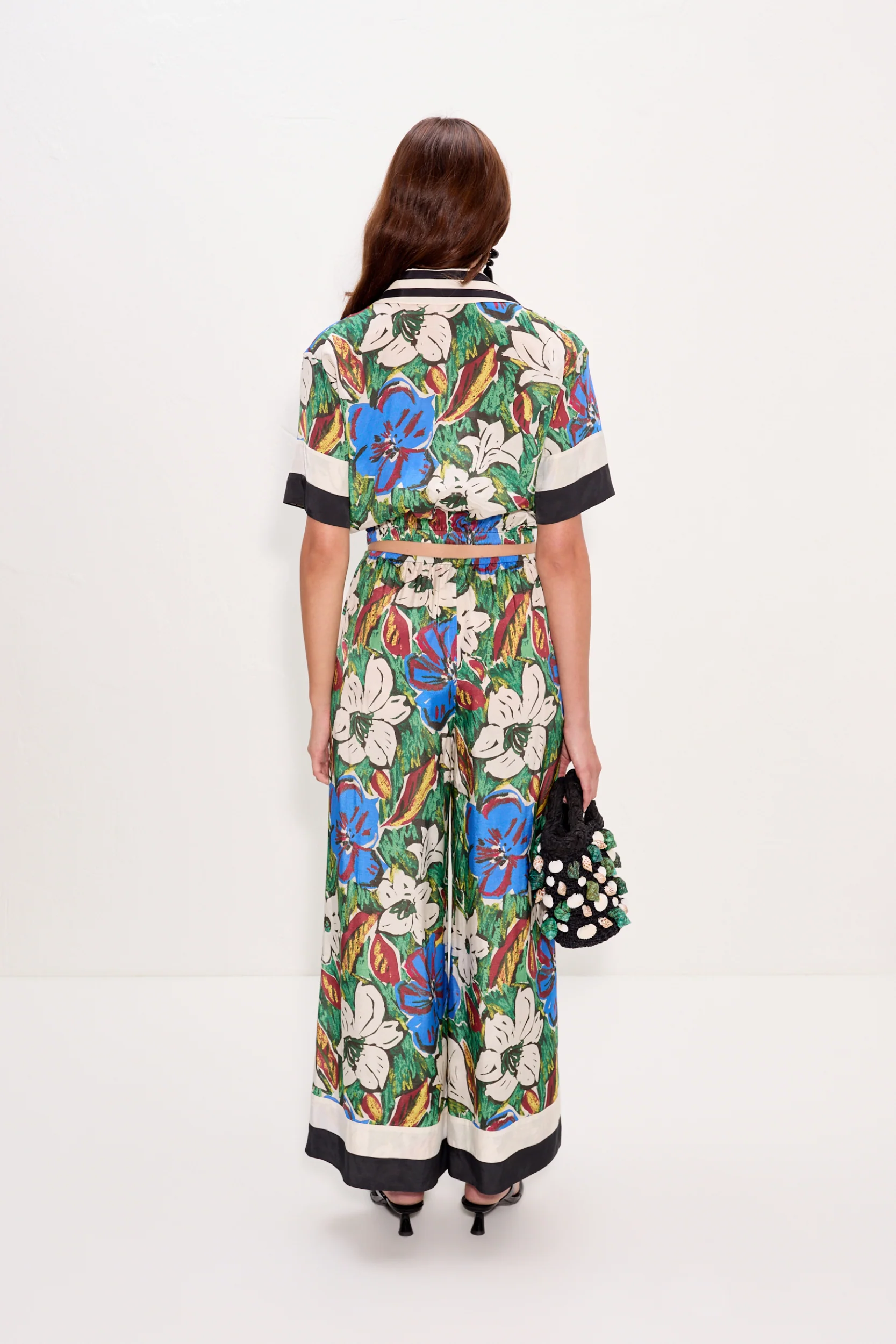 Nella Wide Leg Pant In Tropical Floral Print Combo - Image 6
