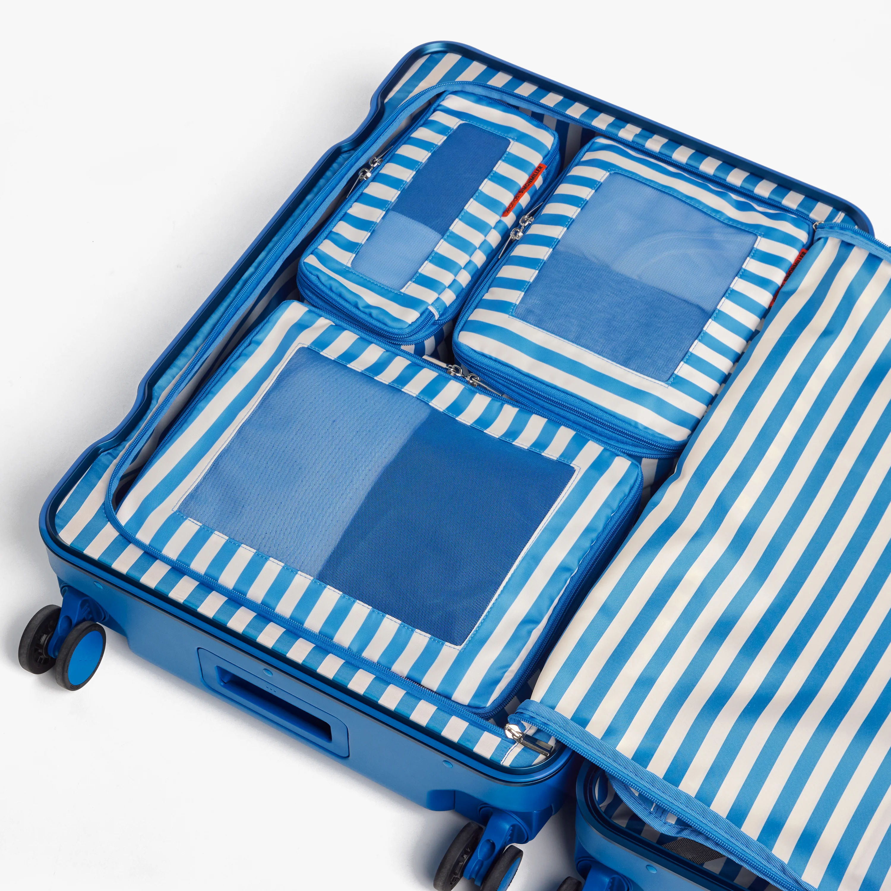Packing Cubes Set of 4 In Coastal Blue Stripe - Image 3