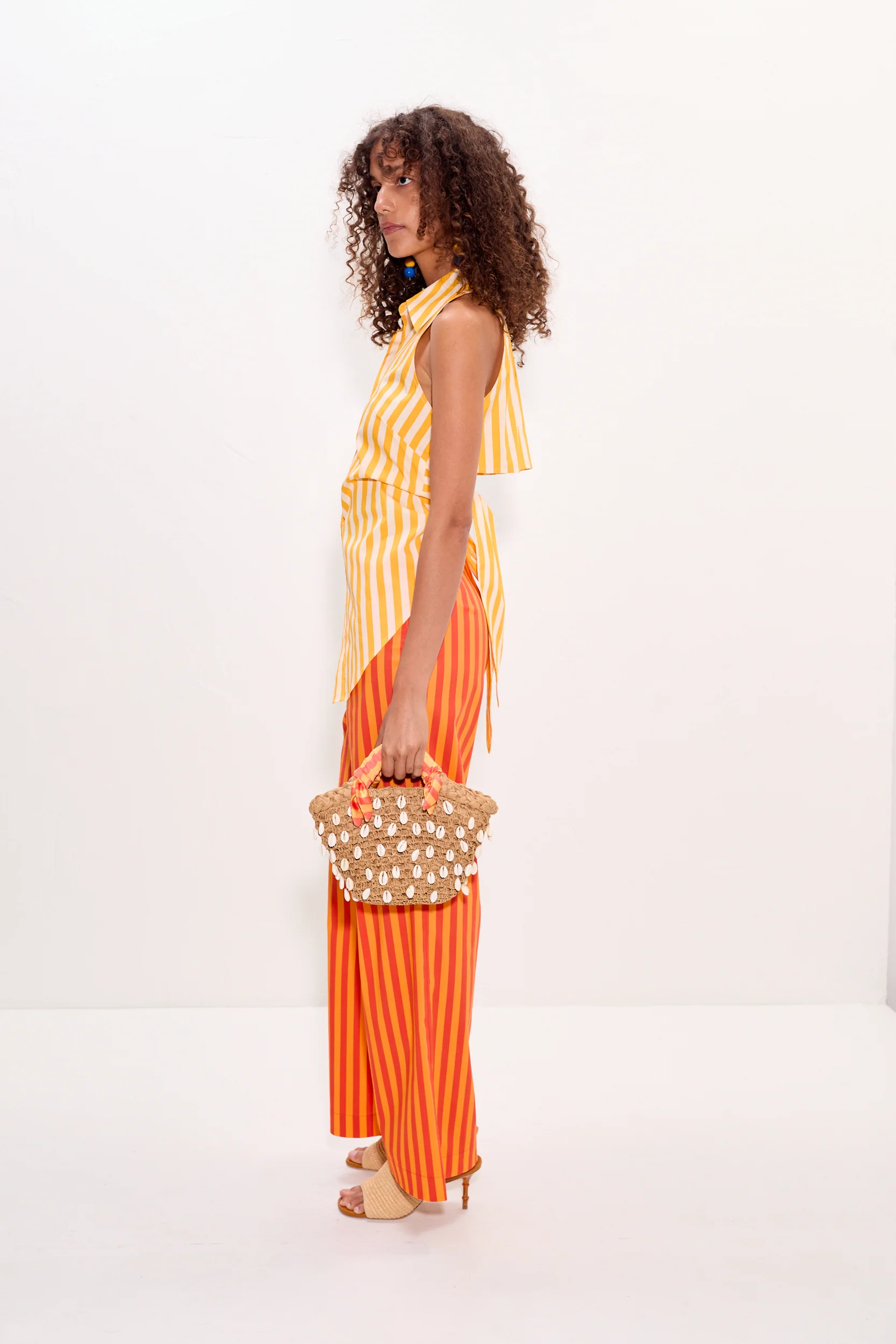 Pia Poplin Pant in Fruit Punch Stripe - Image 3