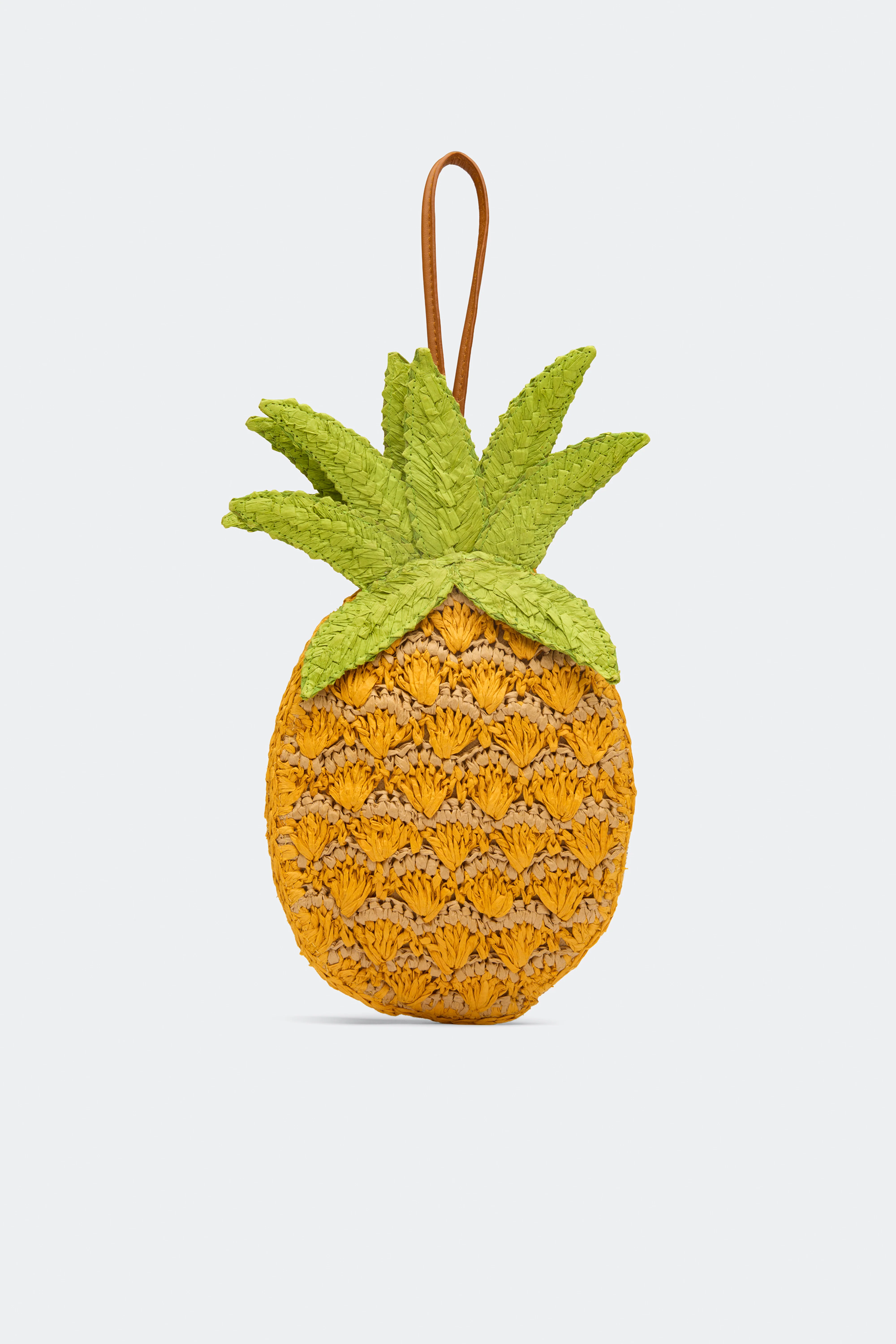 Pineapple Wristlet In Yellow Multi