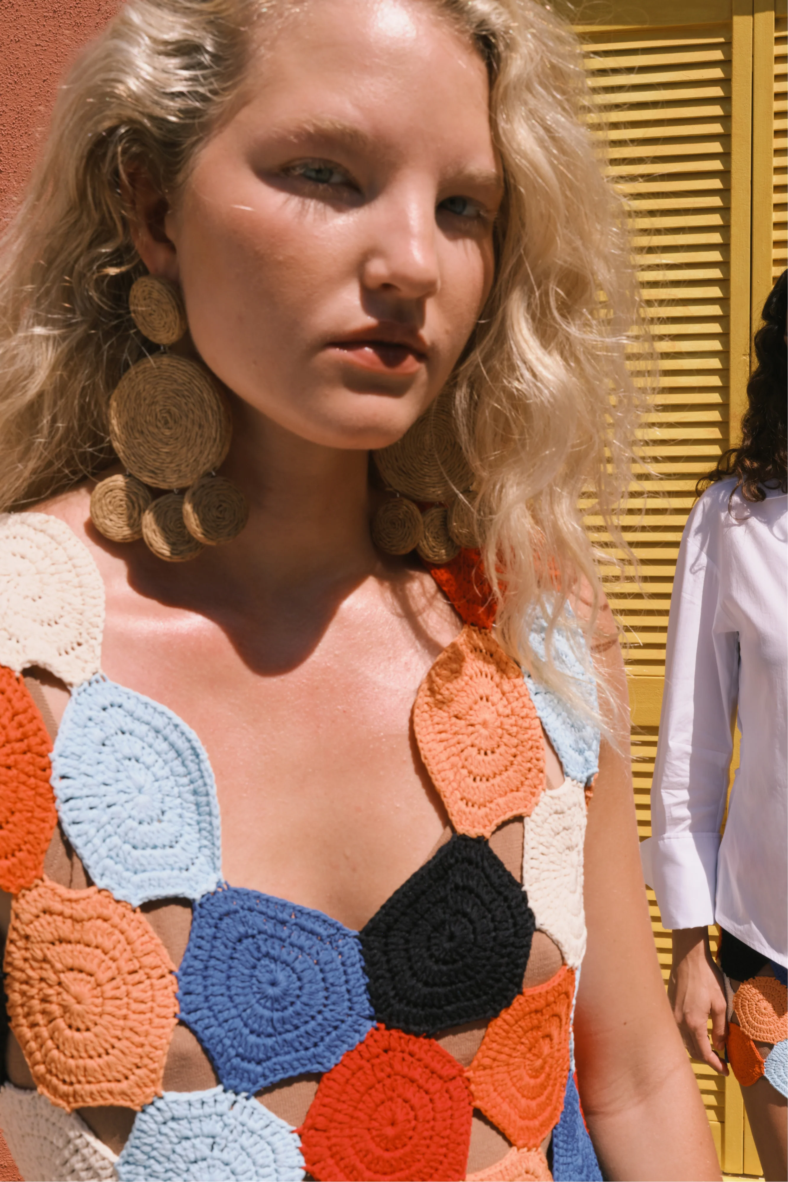 Raffia Deco Earring In Natural - Image 3