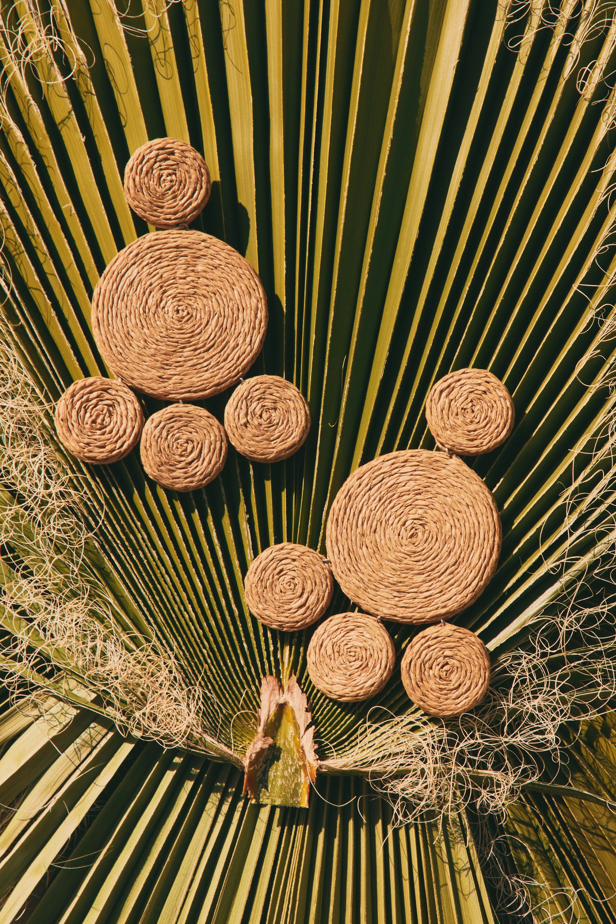 Raffia Deco Earring In Natural - Image 4