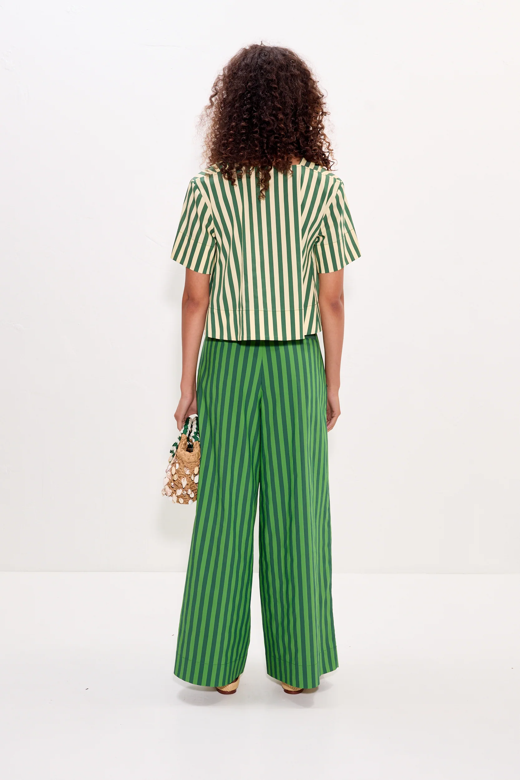 Thorne Poplin Pant In Gummy Green/Moss - Image 4