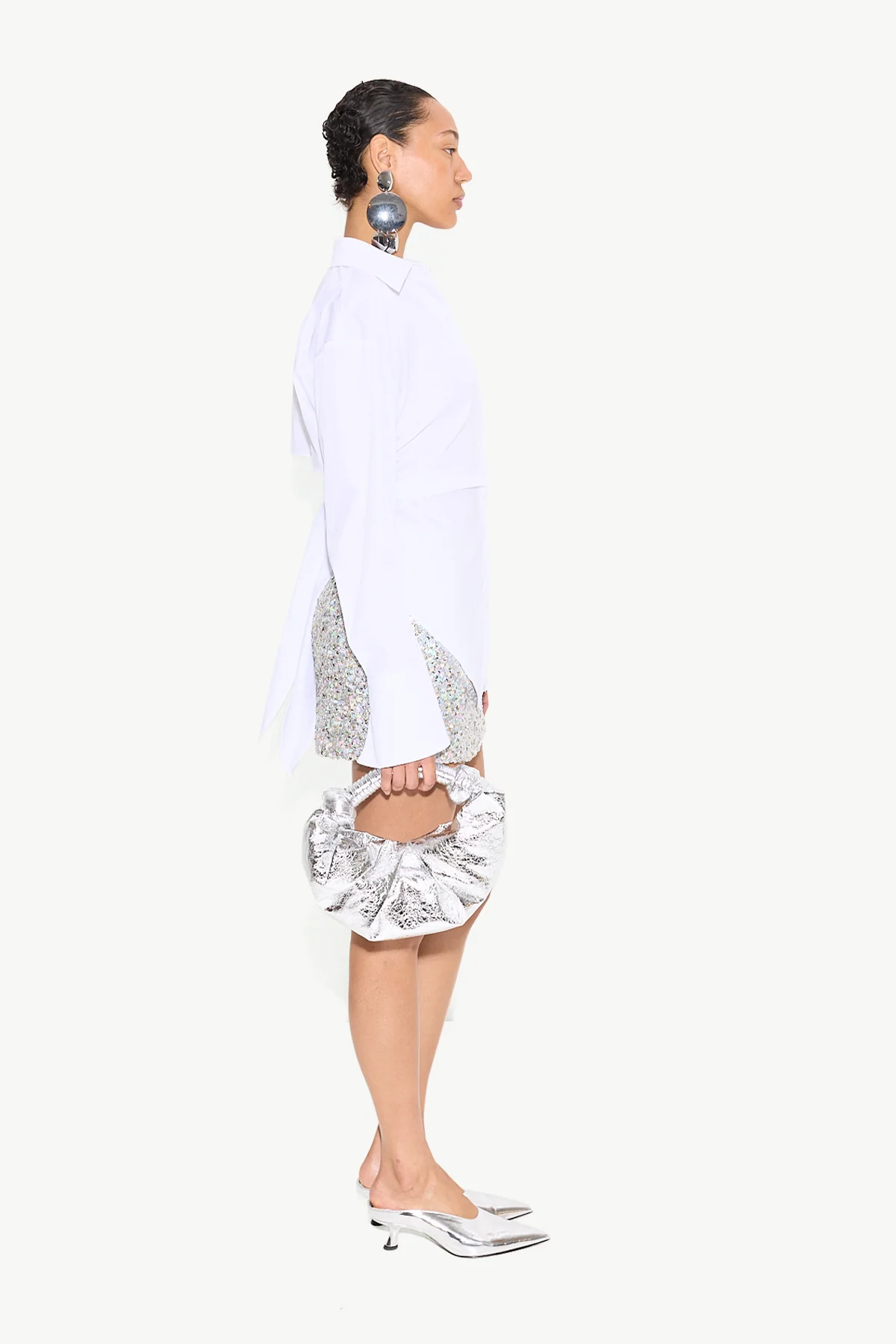 Loch Poplin Button Up In Macadamia - Image 5