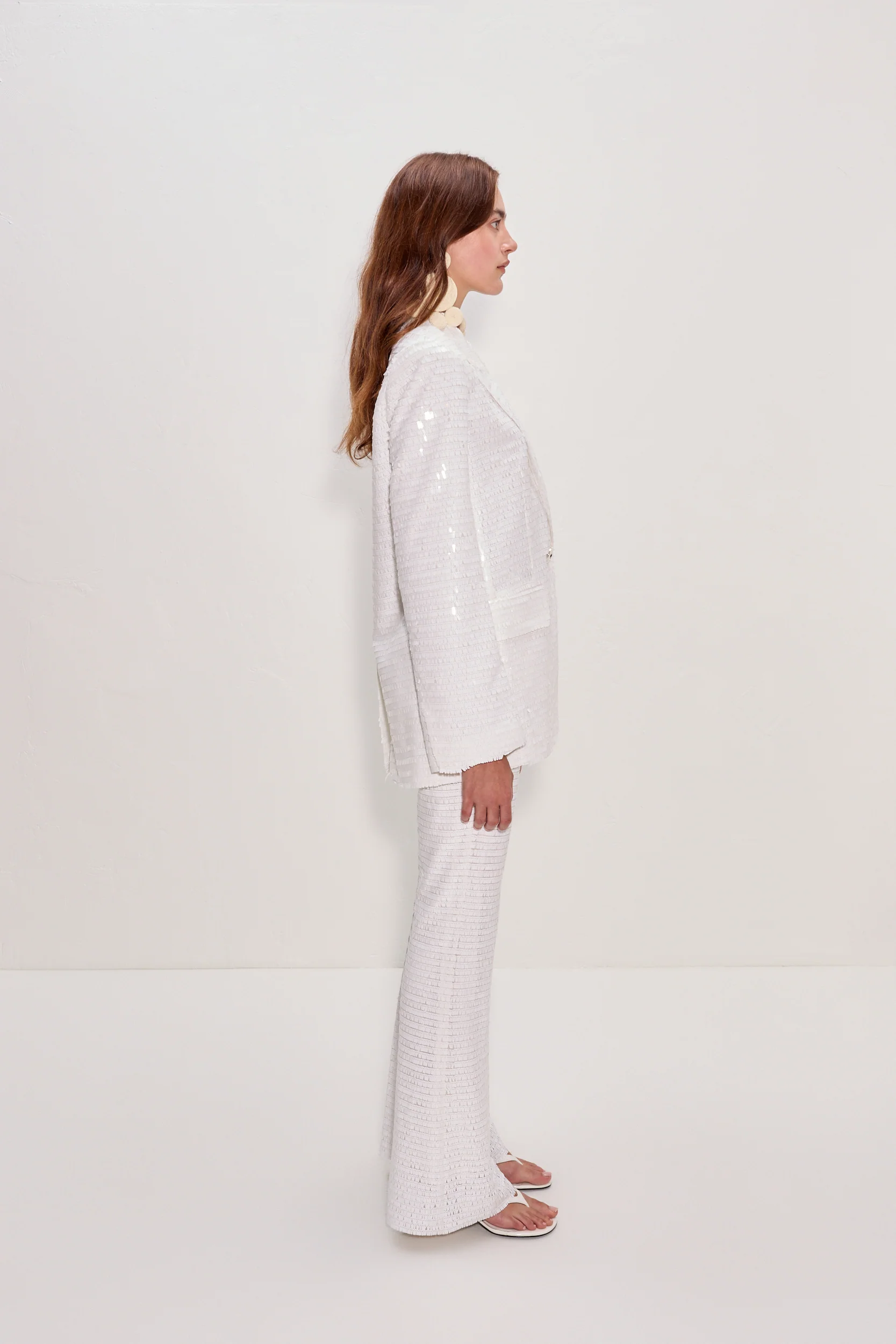 Robo Sequin Pant In Macadamia - Image 5