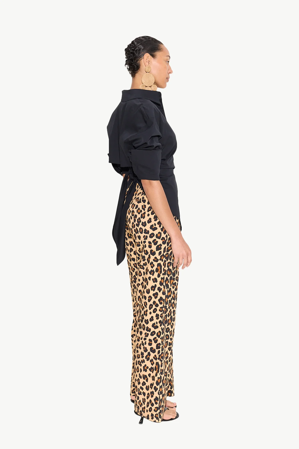 Pia Poplin Pant In Cheetah - Image 4