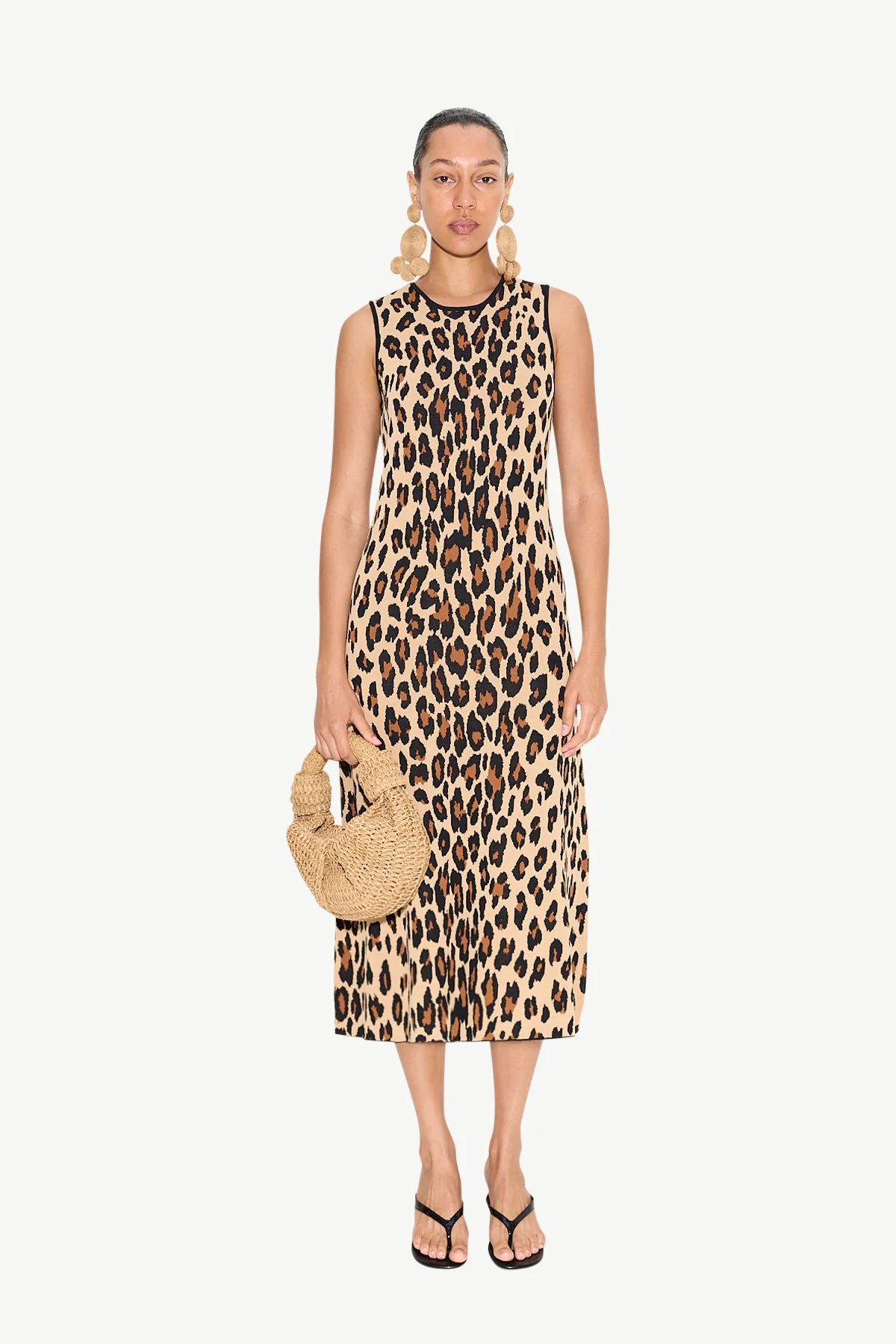 Knits By Axon Sleeveless Dress in Cheetah - Image 2