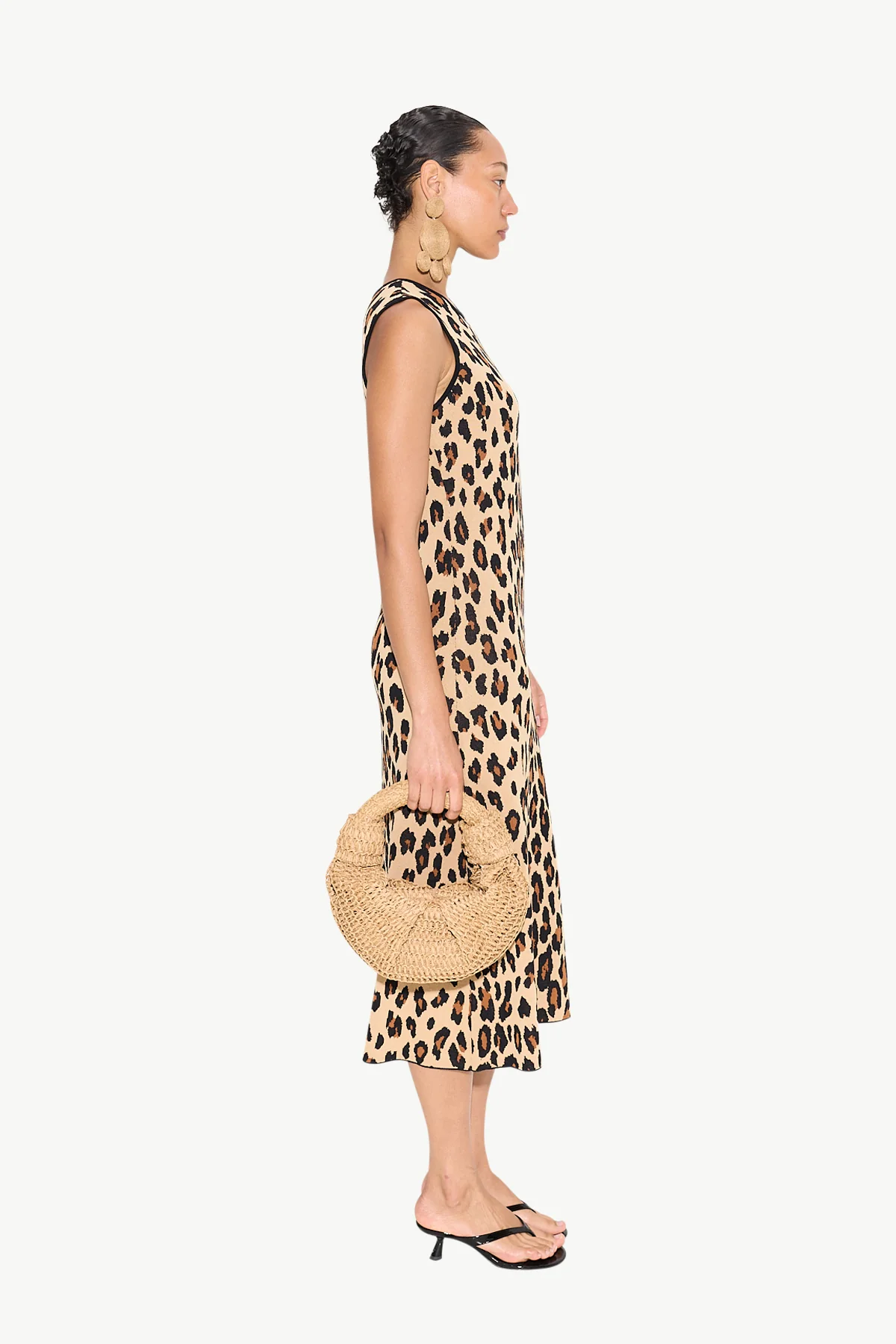 Knits By Axon Sleeveless Dress in Cheetah - Image 4