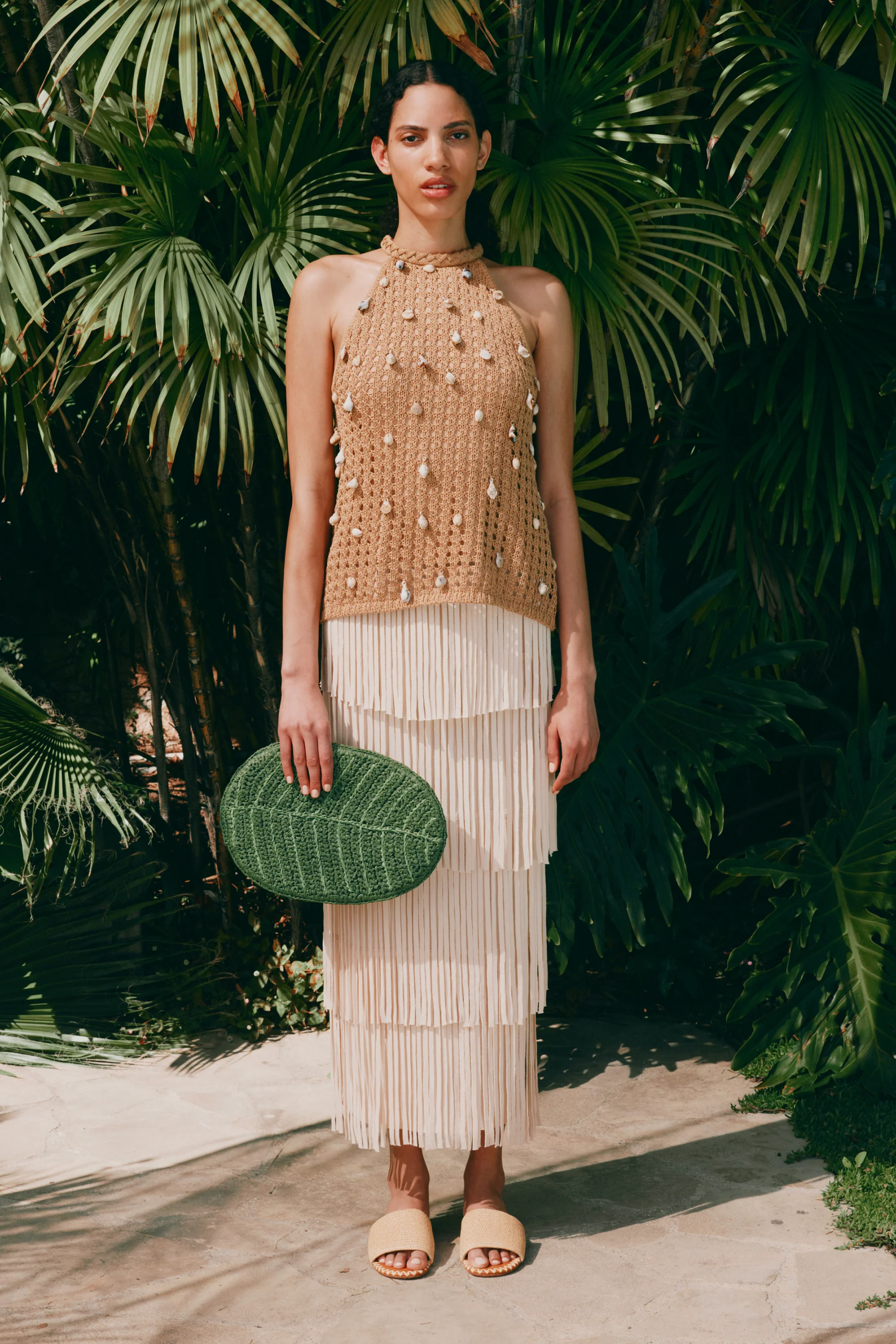 Bahi Crochet Top in Natural - Image 2