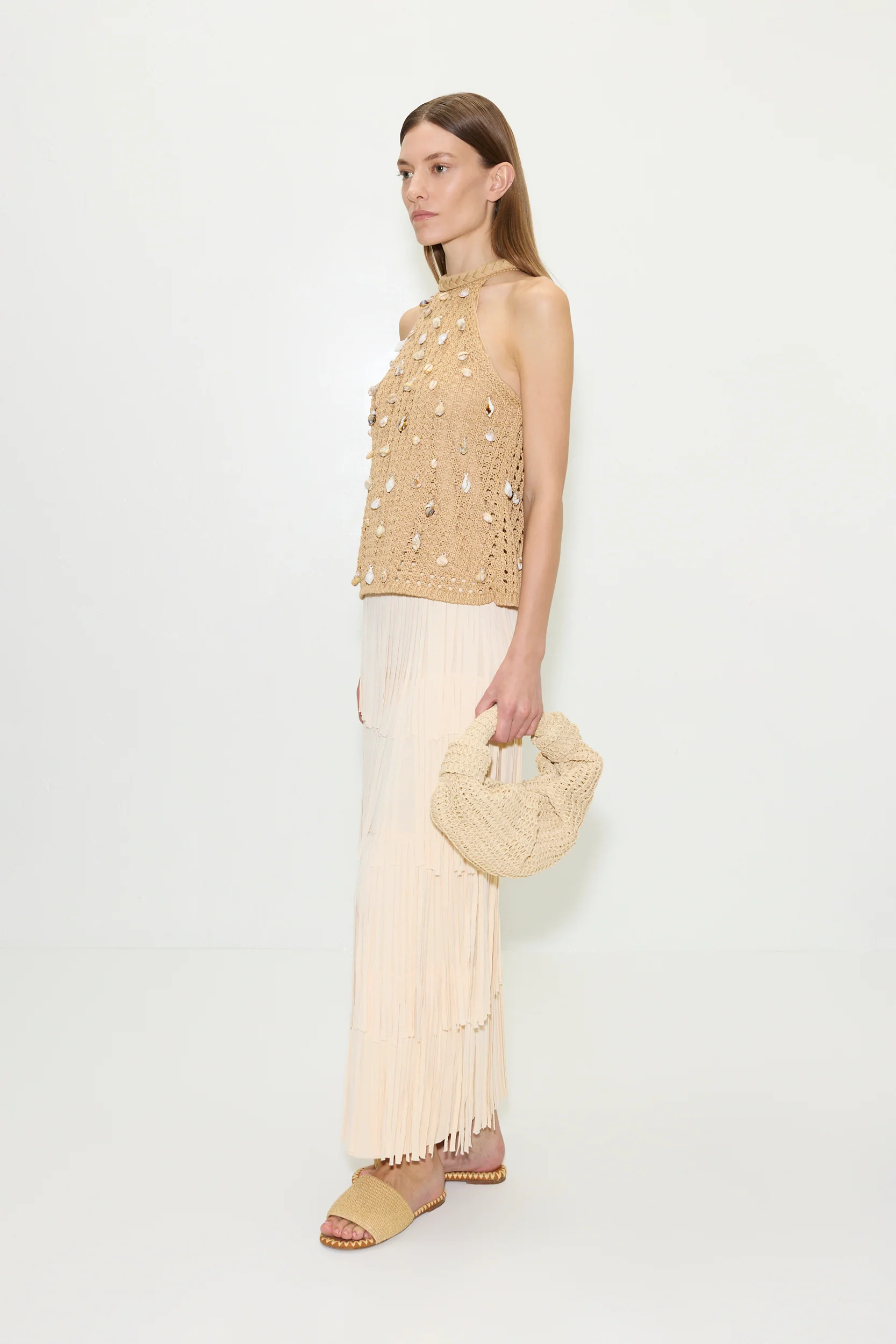 Bahi Crochet Top in Natural - Image 3