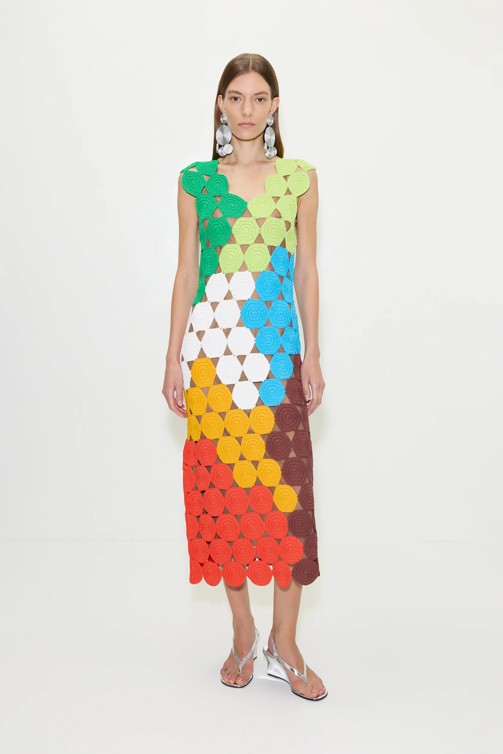 Muro Crochet Dress In Island Multi - Image 4