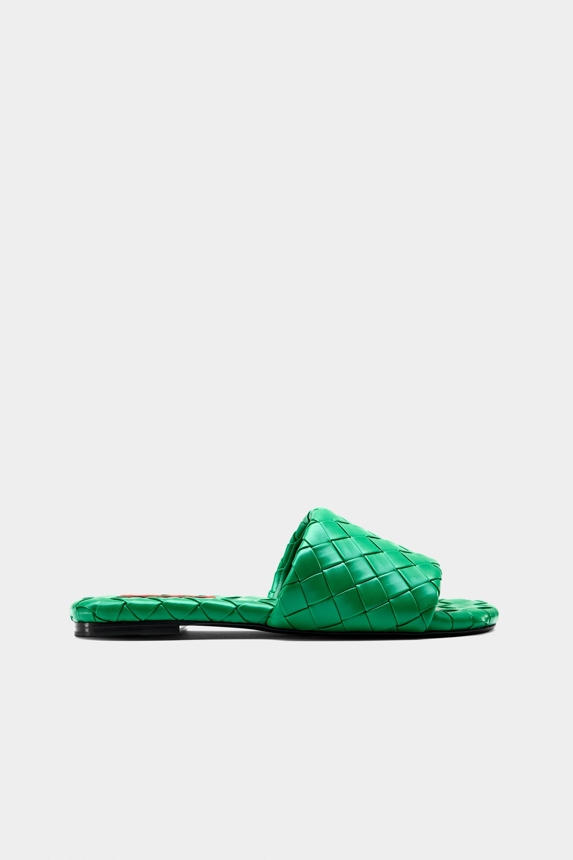 Woven Salerno Sandal In Gummy Green - Image 2