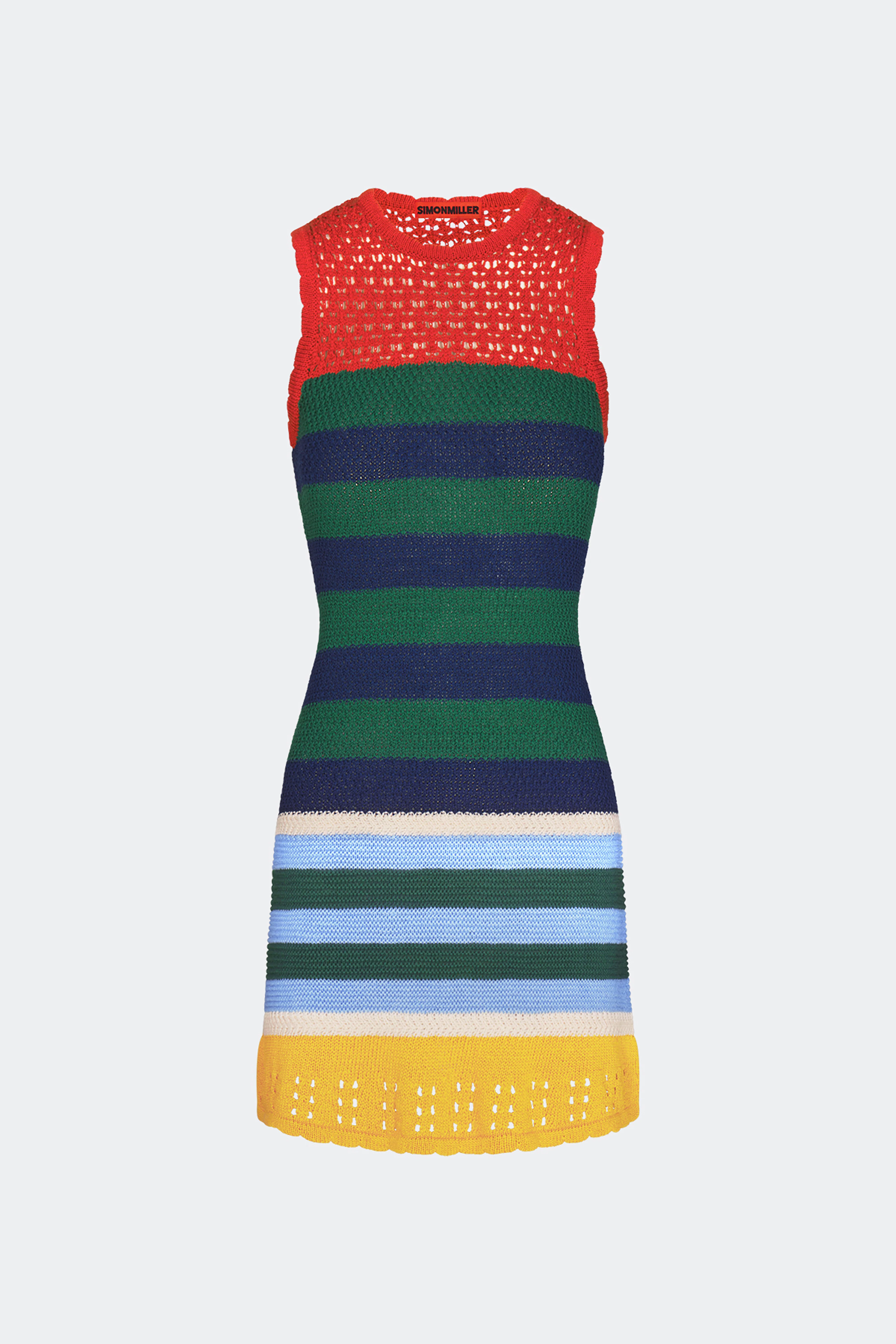 Yvonne Knit Mini Dress In Brick Stripe Combo - Image 2