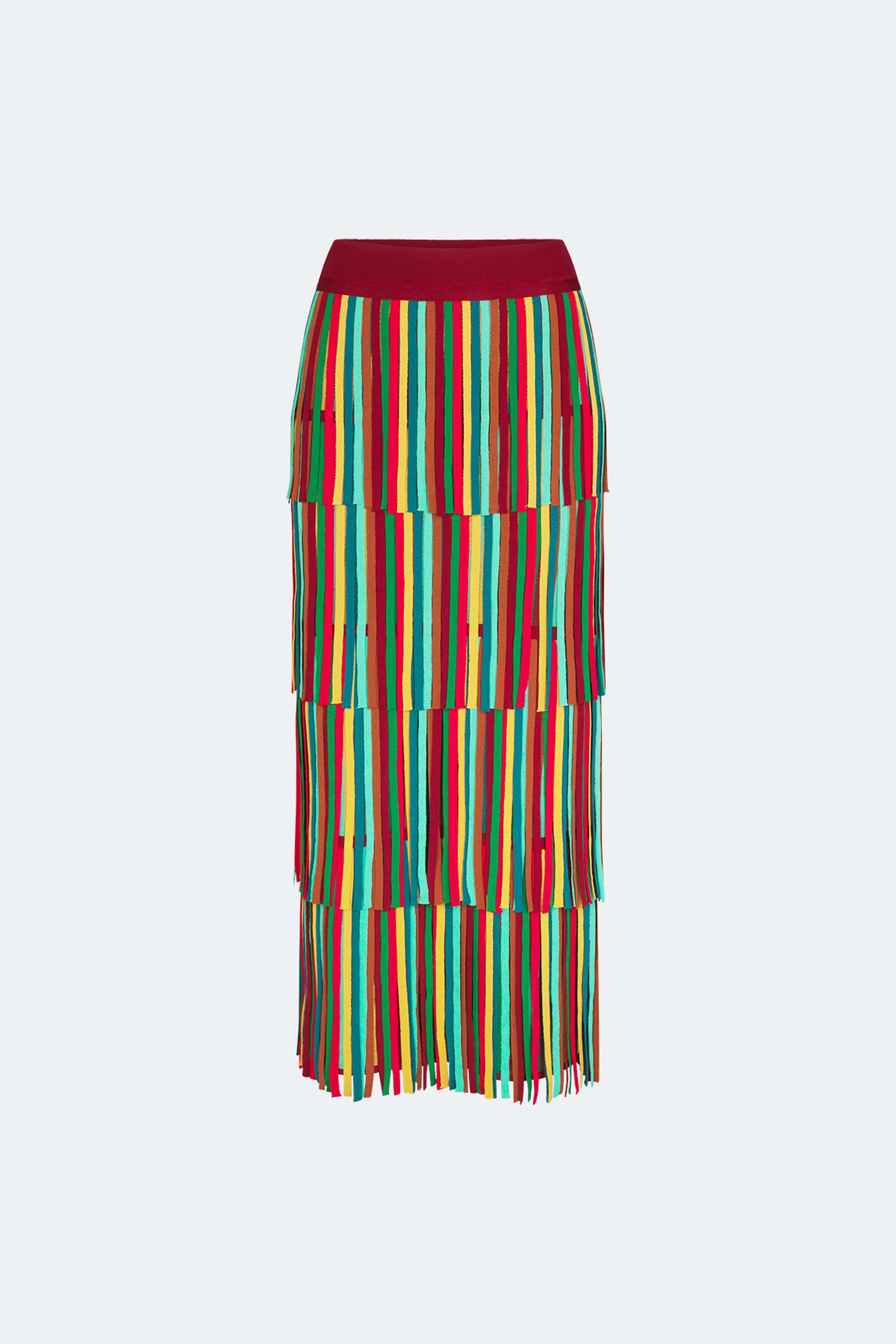 Za Za Knit Skirt In Vibrant Multi Stripe - Image 2